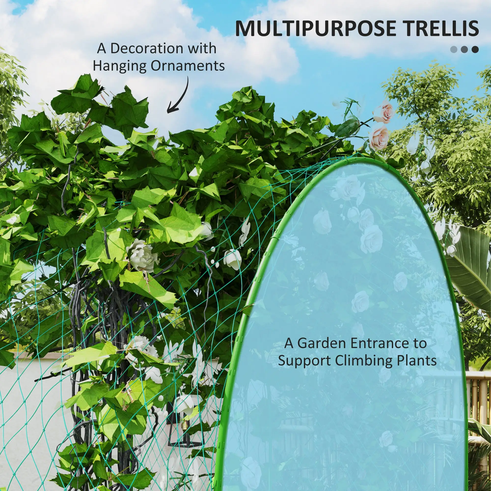 Metal Raised Garden Bed with Trellis, Galvanized Outdoor Garden Box - Image 5