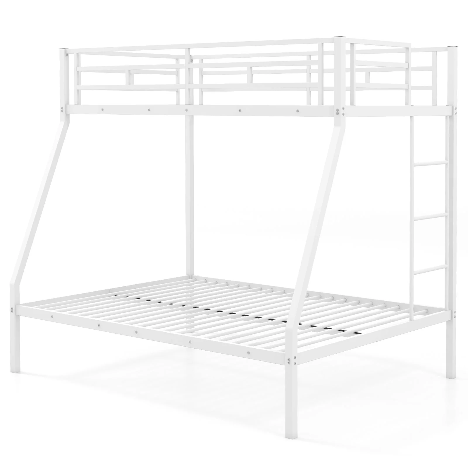 Metal Slatted Bed Frame, Noise-Free, No Box Spring, White - Image 4