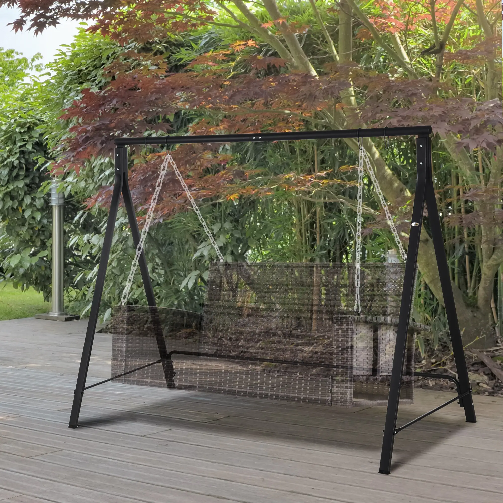 Metal Swing Stand, Hanging Chair Frame, 528 LBS, Black - Image 11