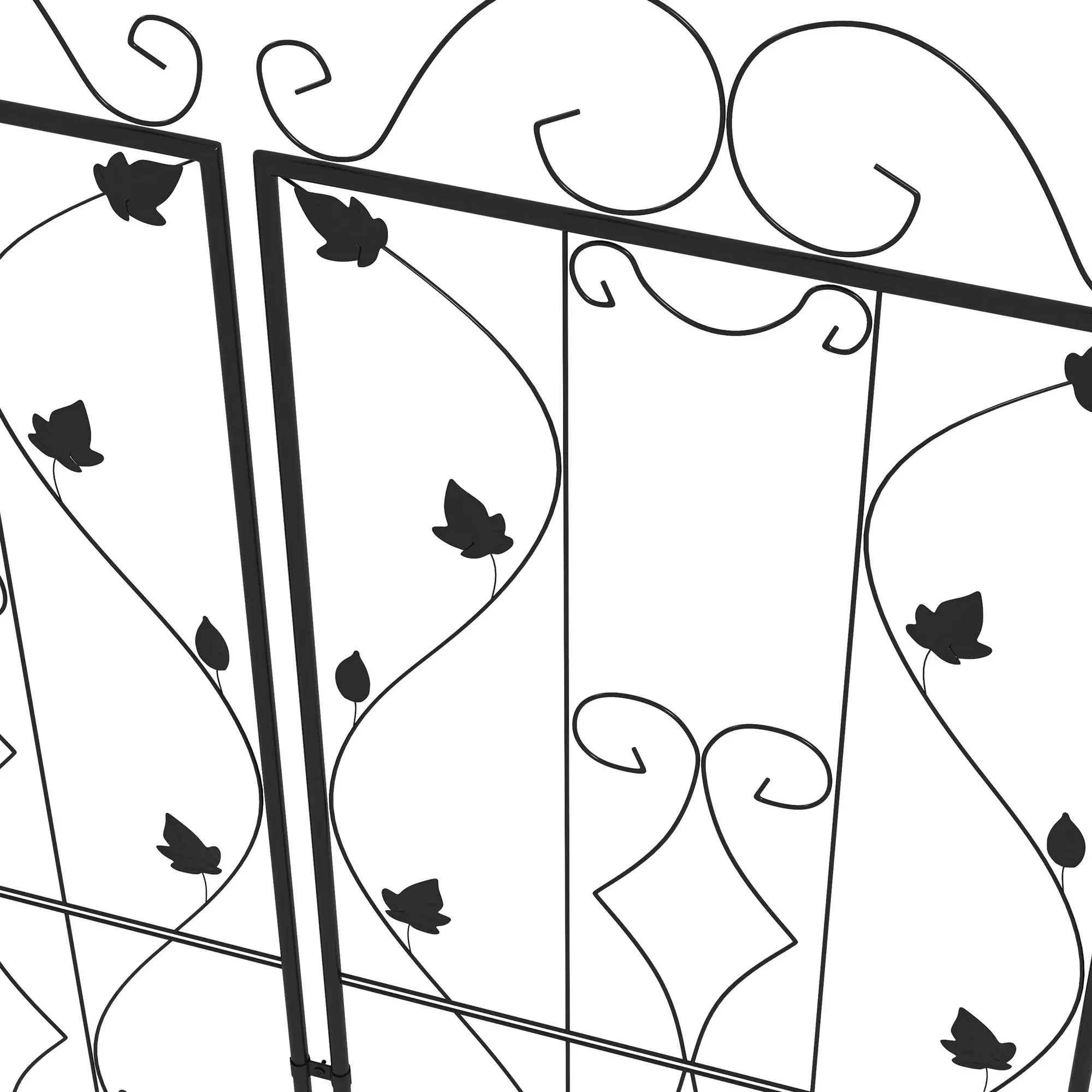 Metal Trellis Set of 2, Garden Climbing Plant Support, Leaf Design - Image 10