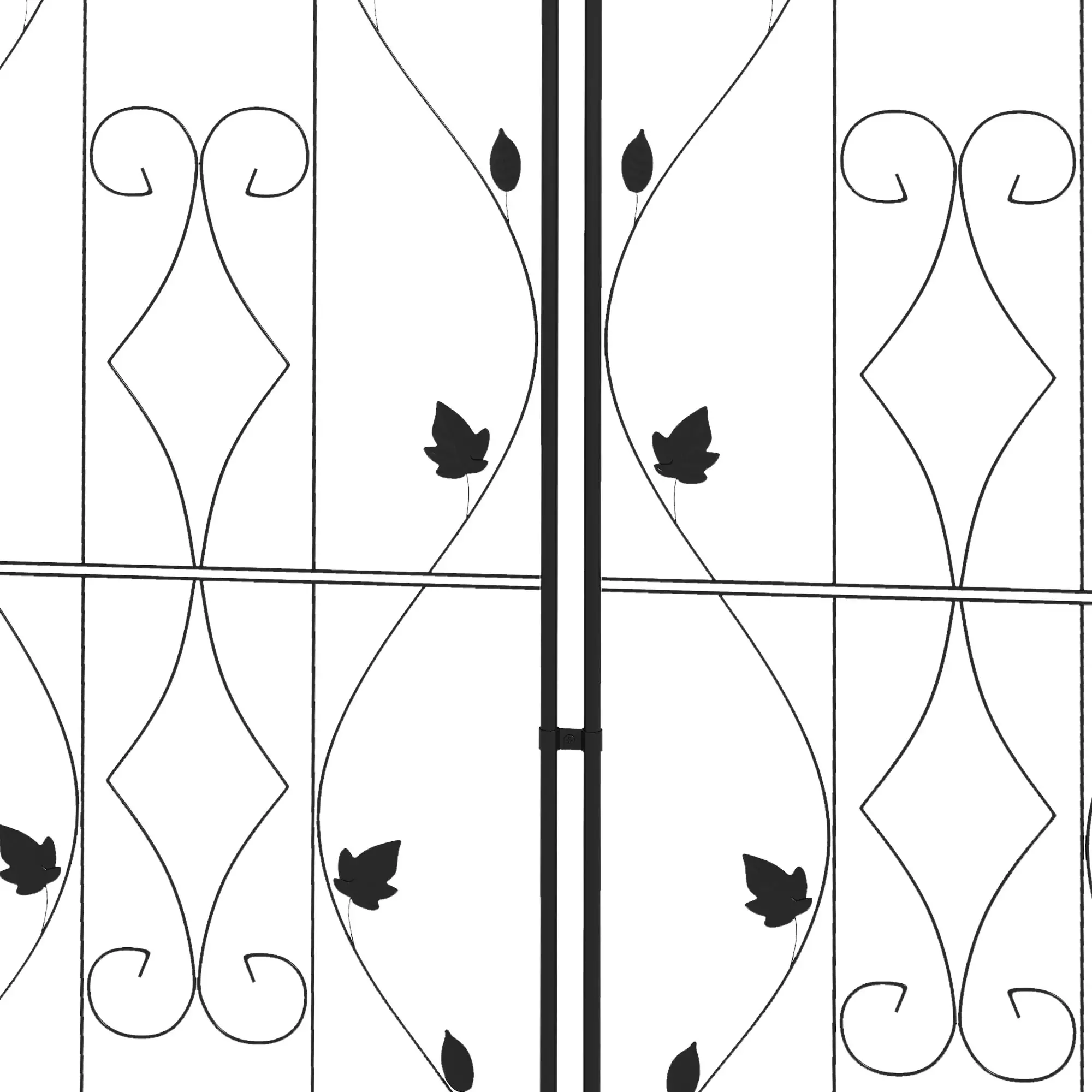 Metal Trellis Set of 2, Garden Climbing Plant Support, Leaf Design - Image 8
