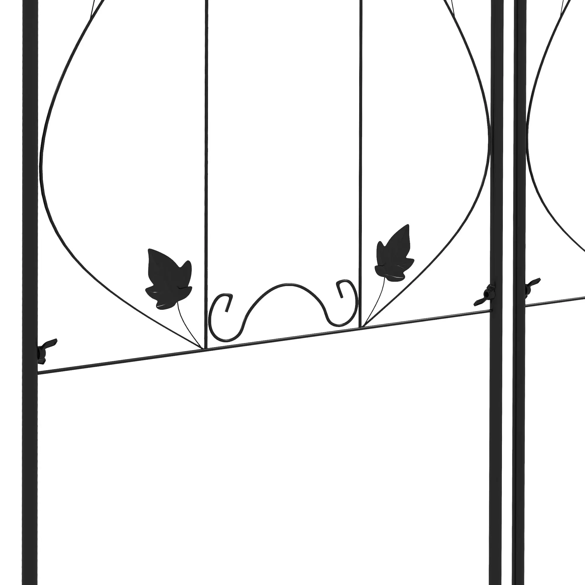 Metal Trellis Set of 2, Garden Climbing Plant Support, Leaf Design - Image 9