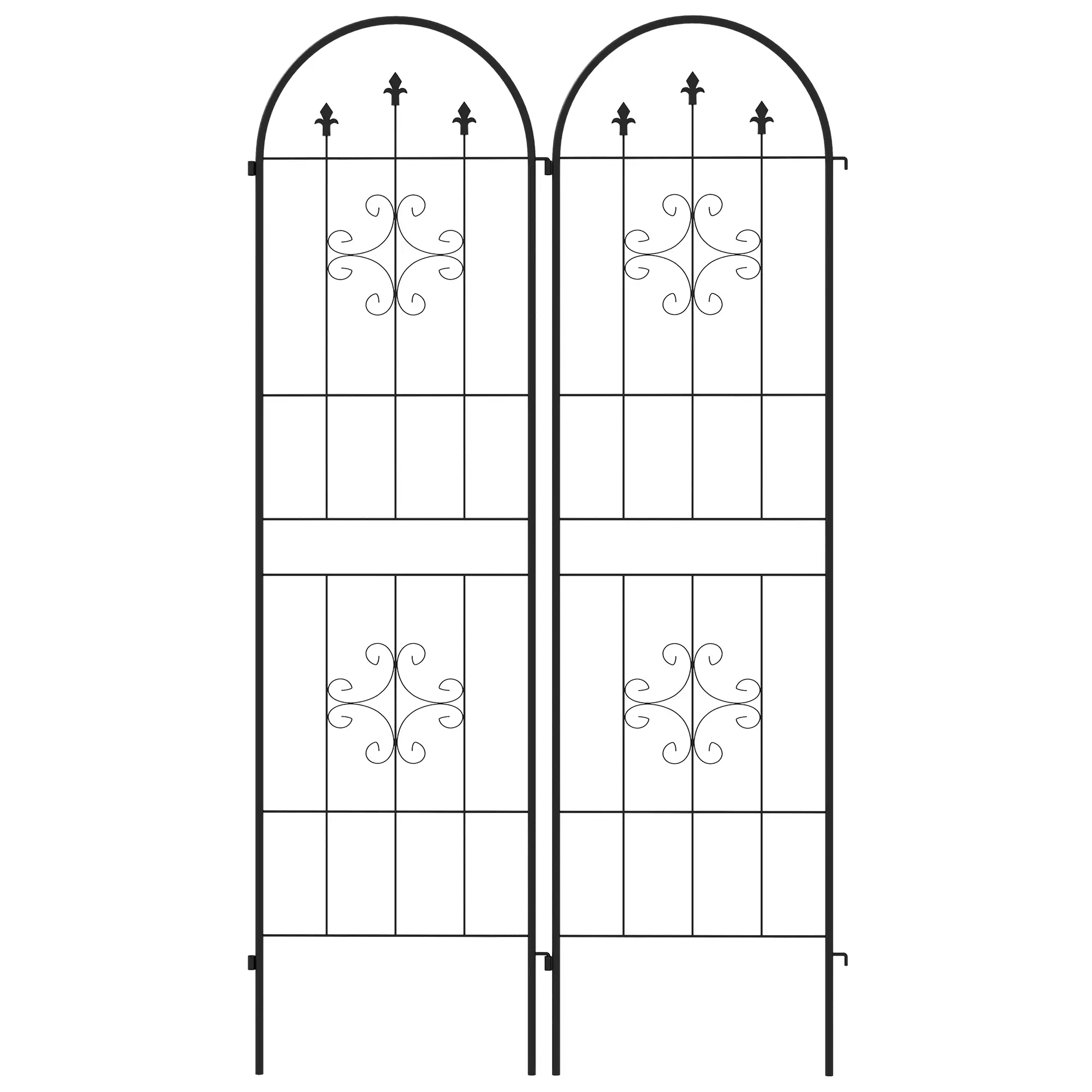 Metal Trellis Set of 2, Garden Support Frames, Arrow Design