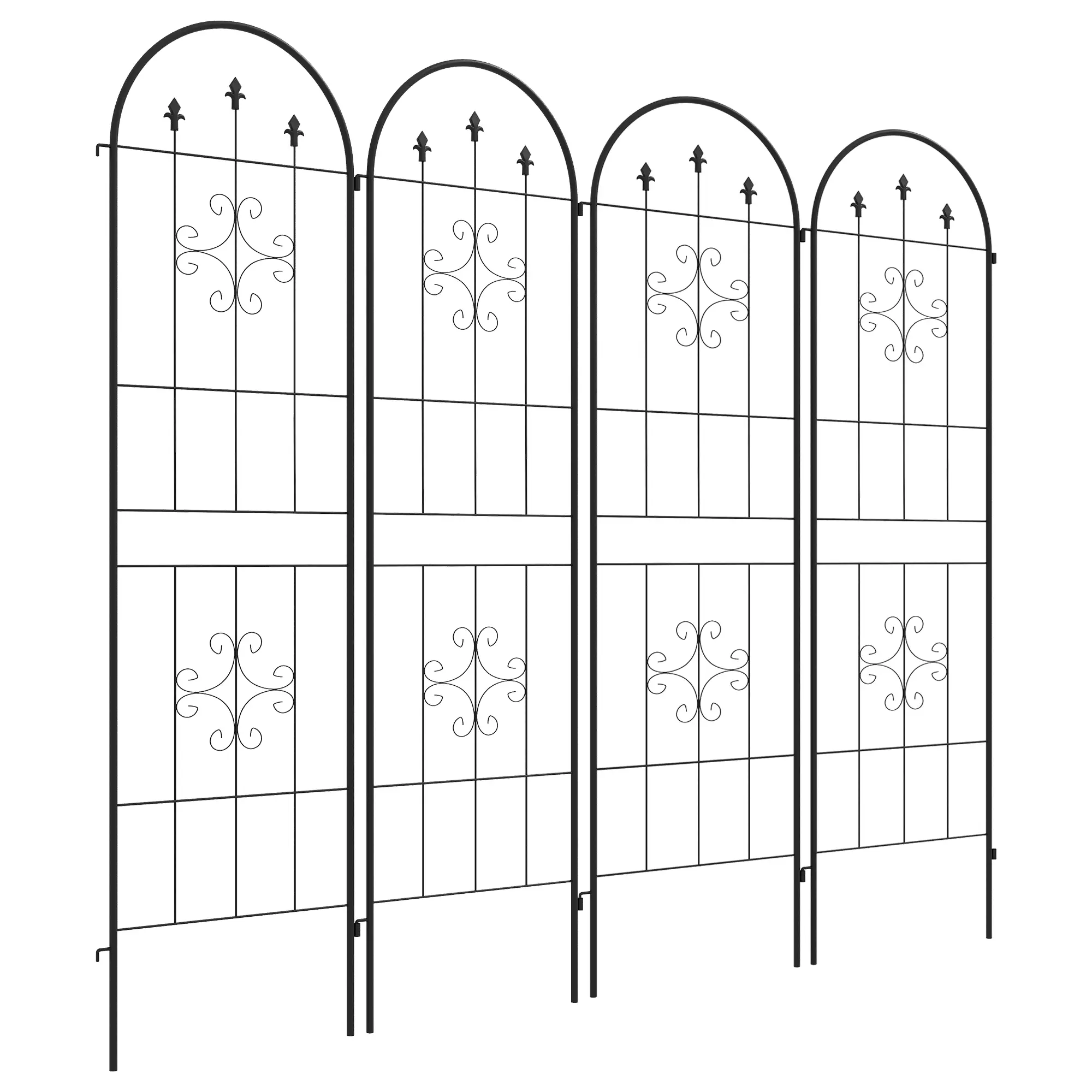 Metal Trellis Set of 4, Garden Support for Climbing Plants, Arrow Design - Image 11