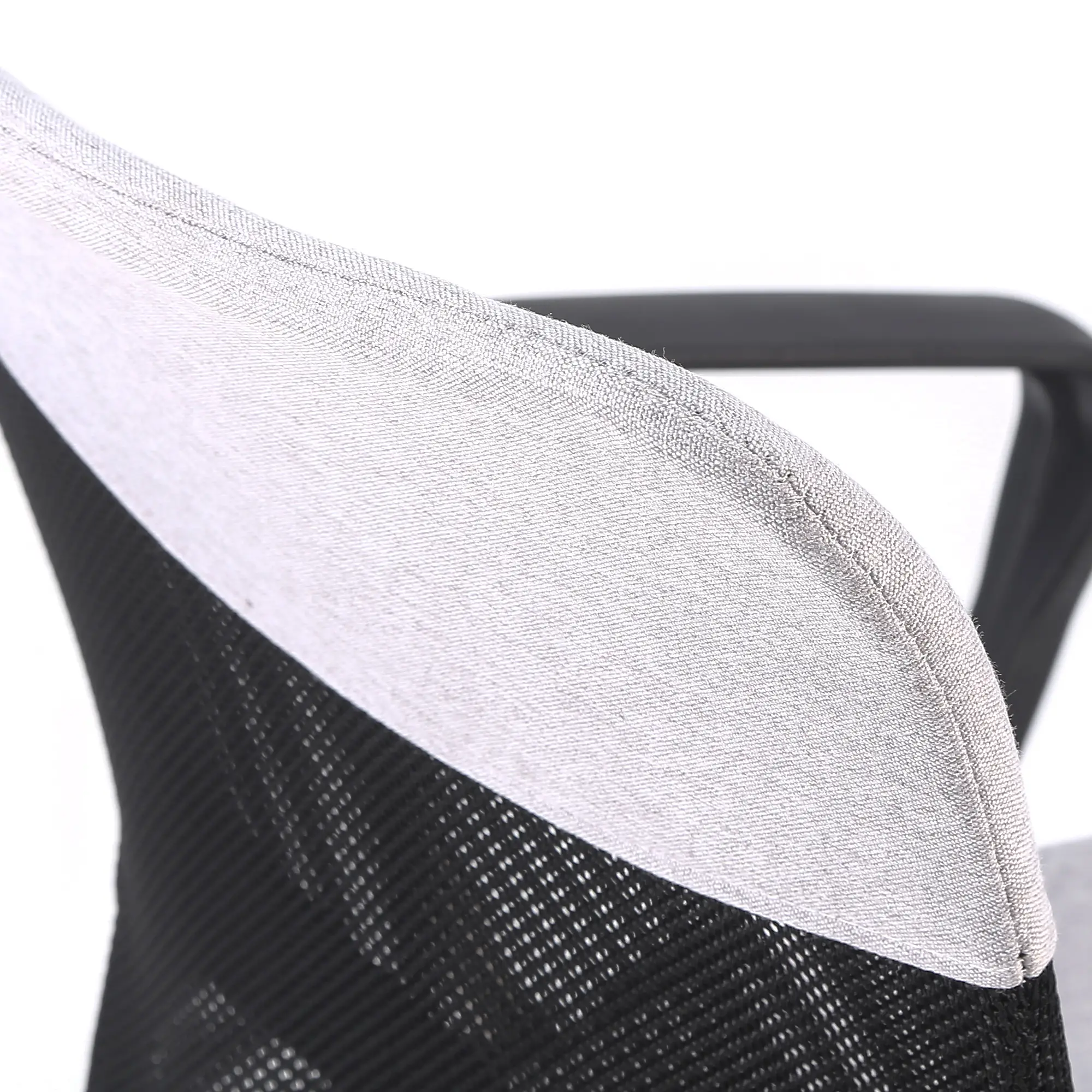 Mid Back Office Chair, Linen Mesh Desk Chair, Adjustable Height, Grey - Image 11