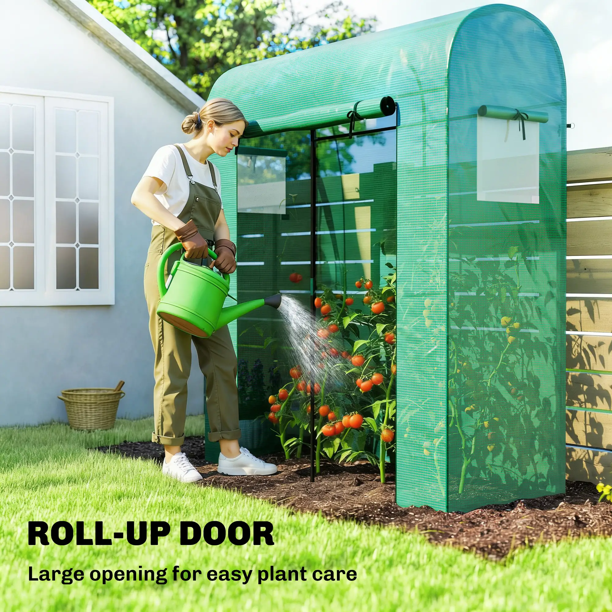 Mini Greenhouse, Portable Garden, 6' x 2' x 6.6', Green - Image 5