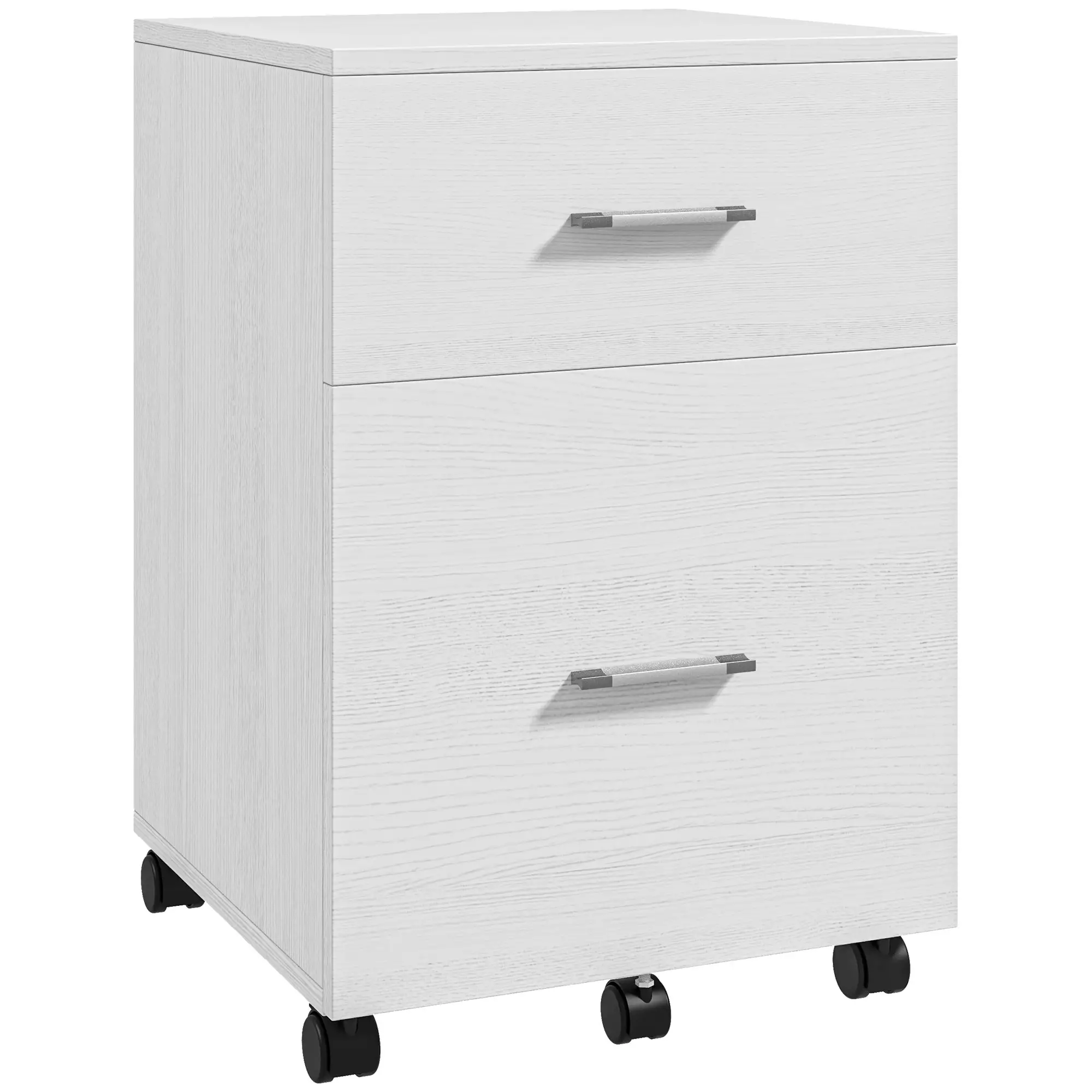 Mobile Vertical File Cabinet, 2 Drawers with Wheels, Letter or A4 Size, White - Image 11