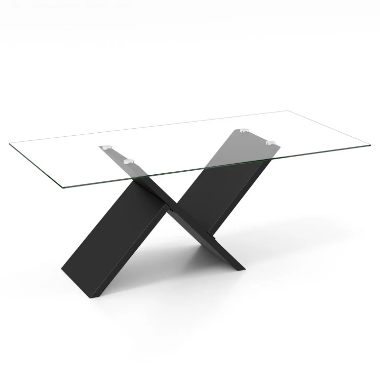 Modern 3-Seat Teddy Velvet Sofa, 47-Inch Glass Coffee Table - Image 6