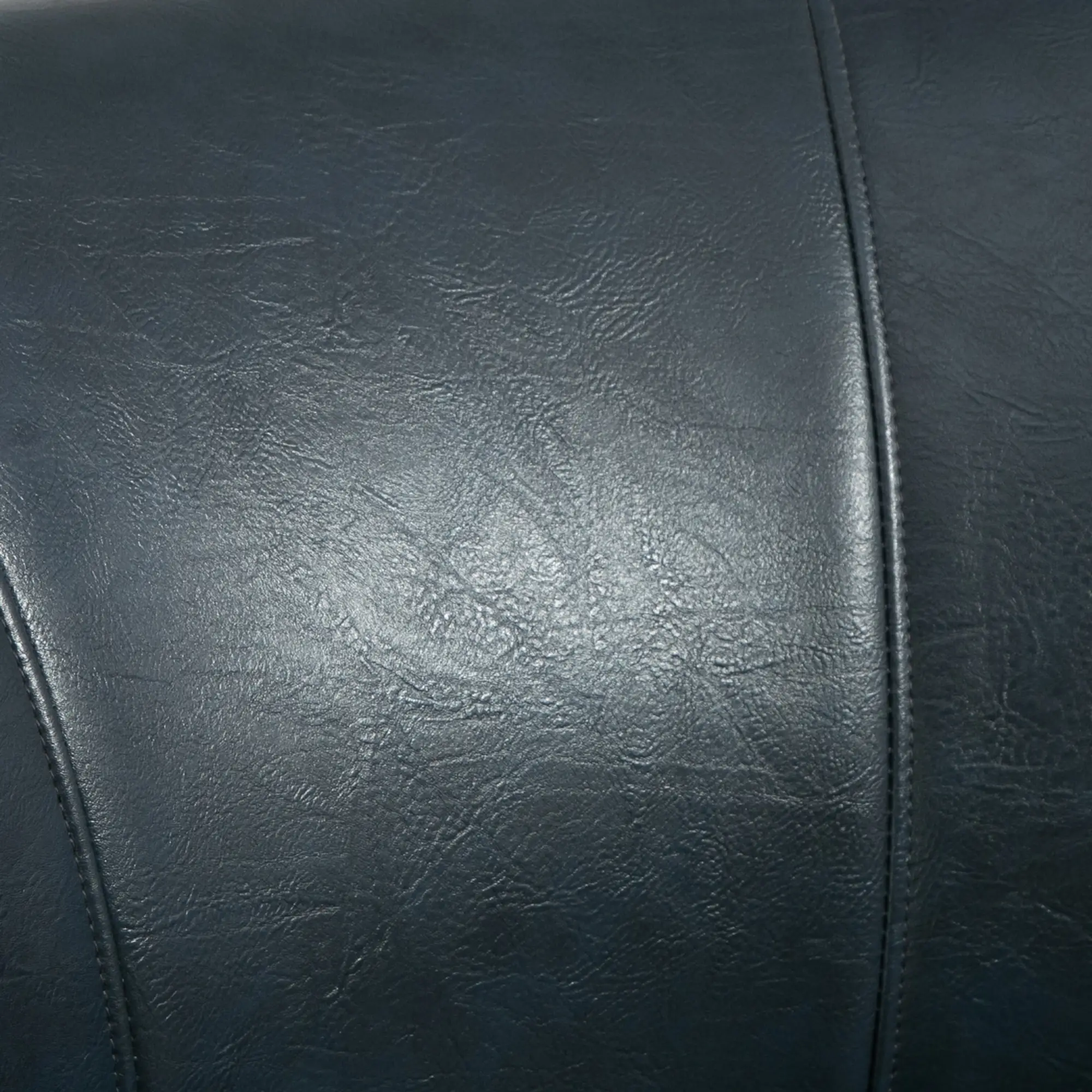 Modern Accent Chair, Faux Leather Upholstery, Wood Legs, Blue - Image 9