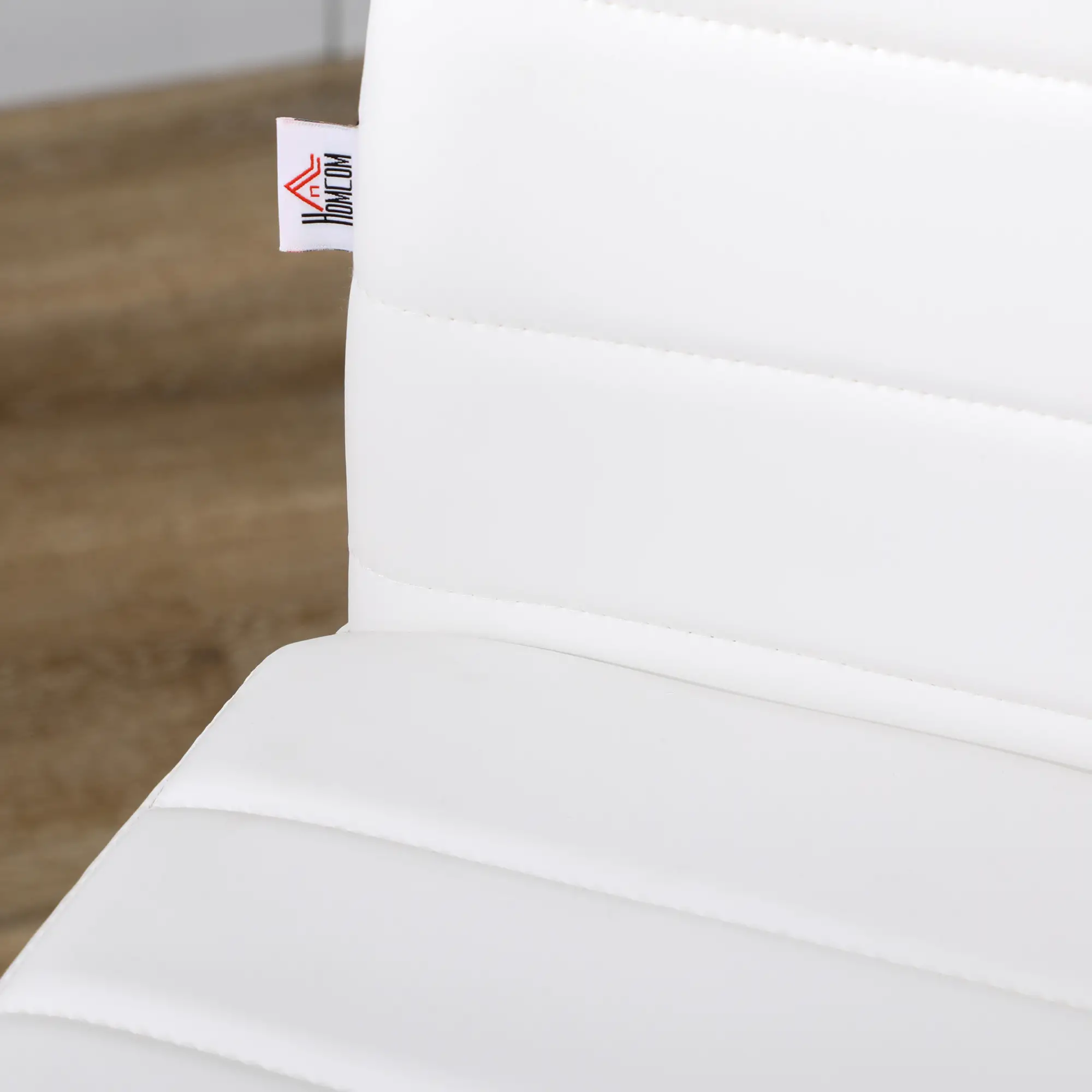 Modern Dining Chairs, Set of 4, High Back PU Leather, White - Image 9