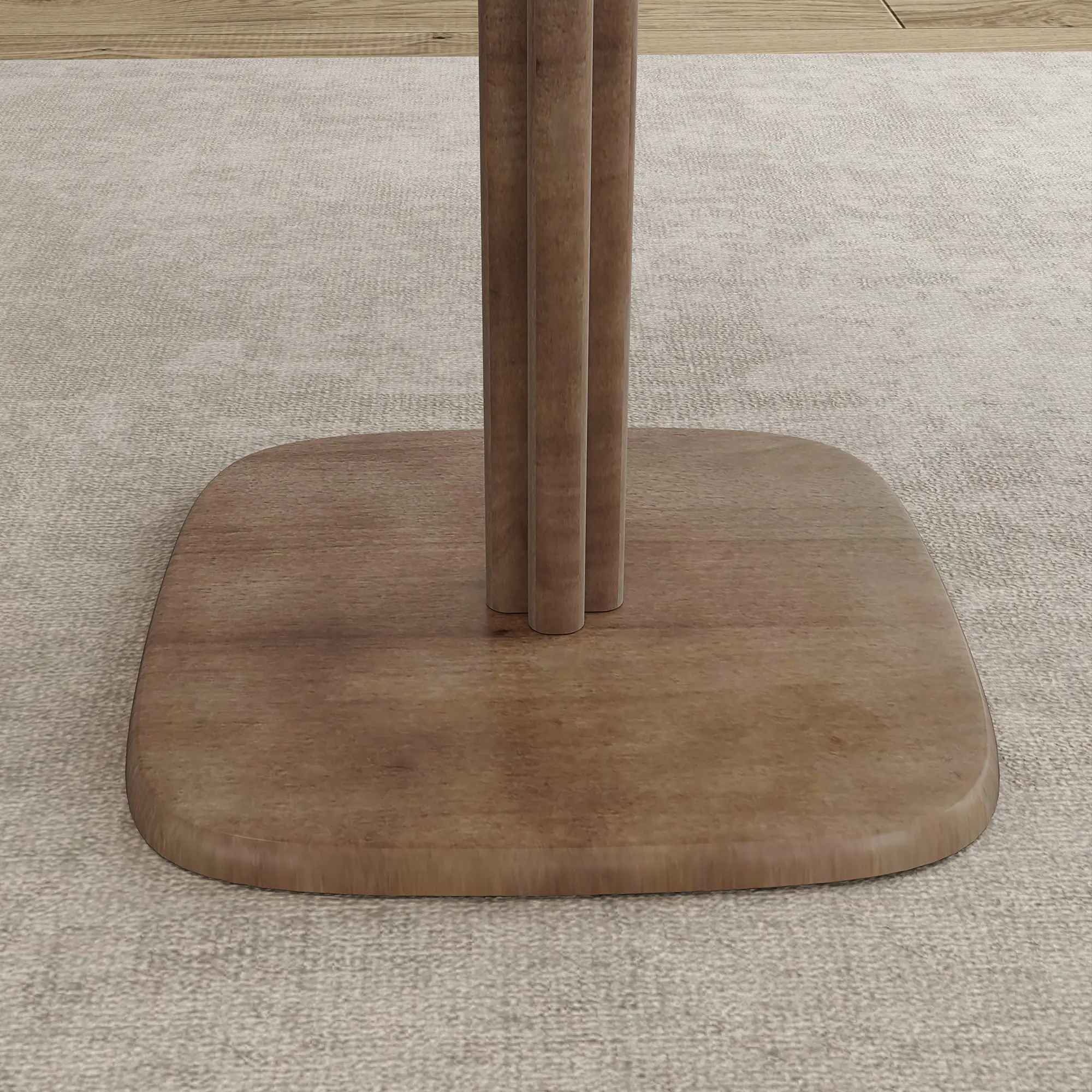 Modern Dining Table For 4, Wood-Effect Top, 27.6" x 27.6", Dark Brown - Image 10