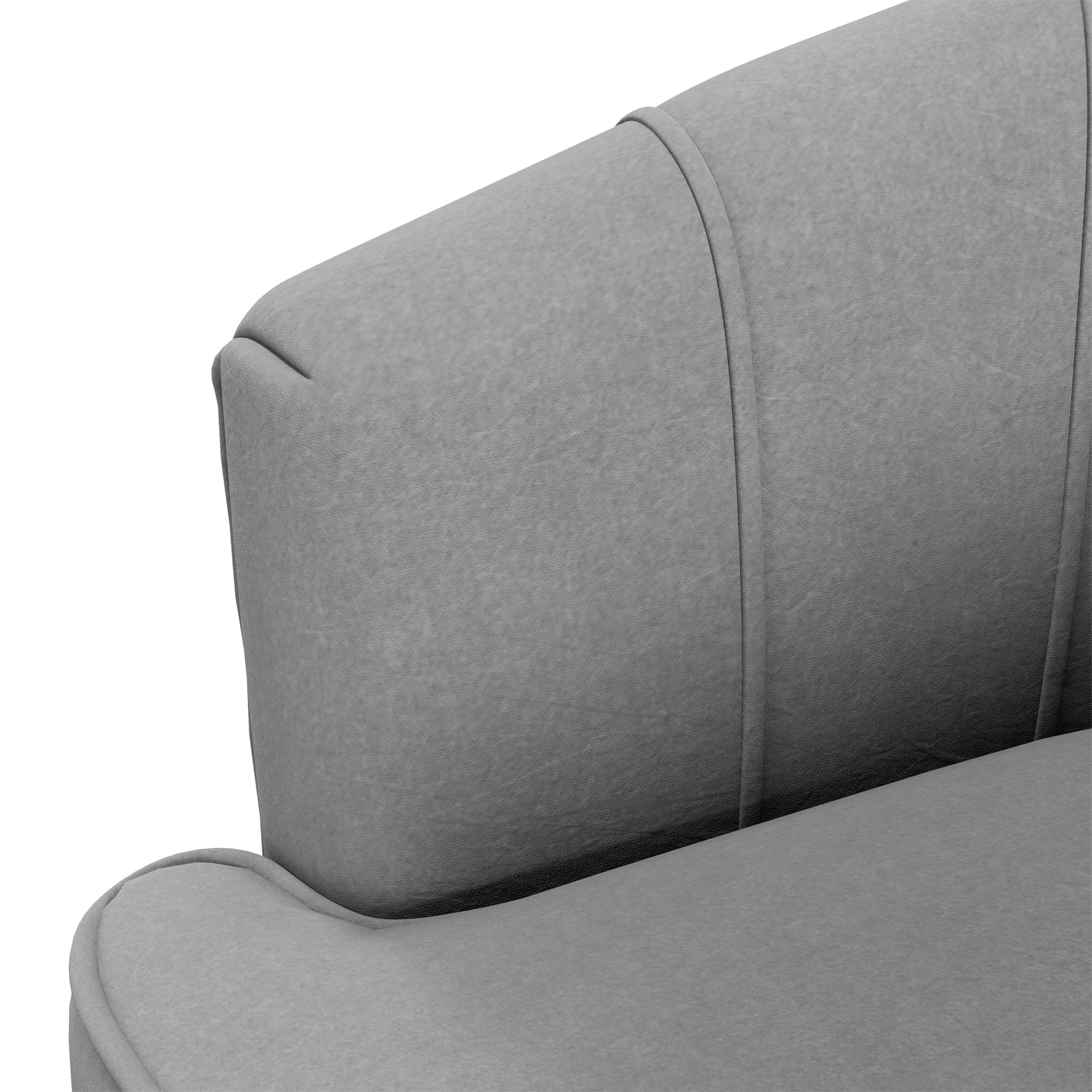Modern Fabric Armchair, Gold Metal Legs, Living Room, Bedroom, Grey - Image 9