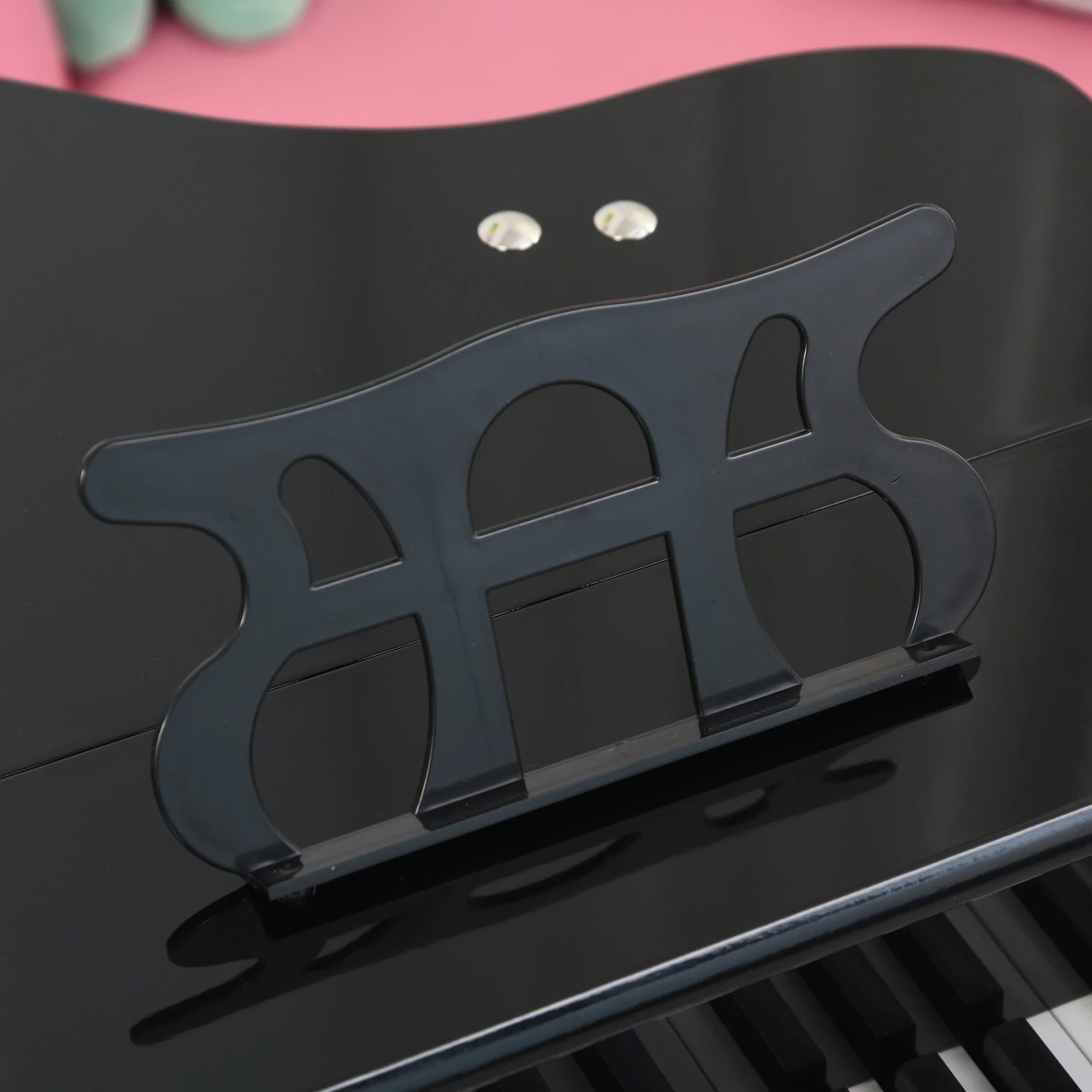 Modern Kids Piano, 30 Keys, Set of 2, Mini Toy, Grand Piano with Stand, Black - Image 9