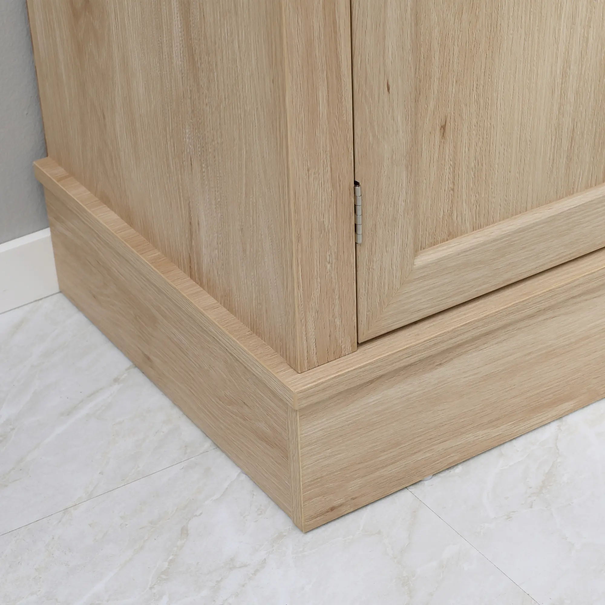 Modern Kitchen Pantry Cabinet, Freestanding with Adjustable Shelves, Oak - Image 7