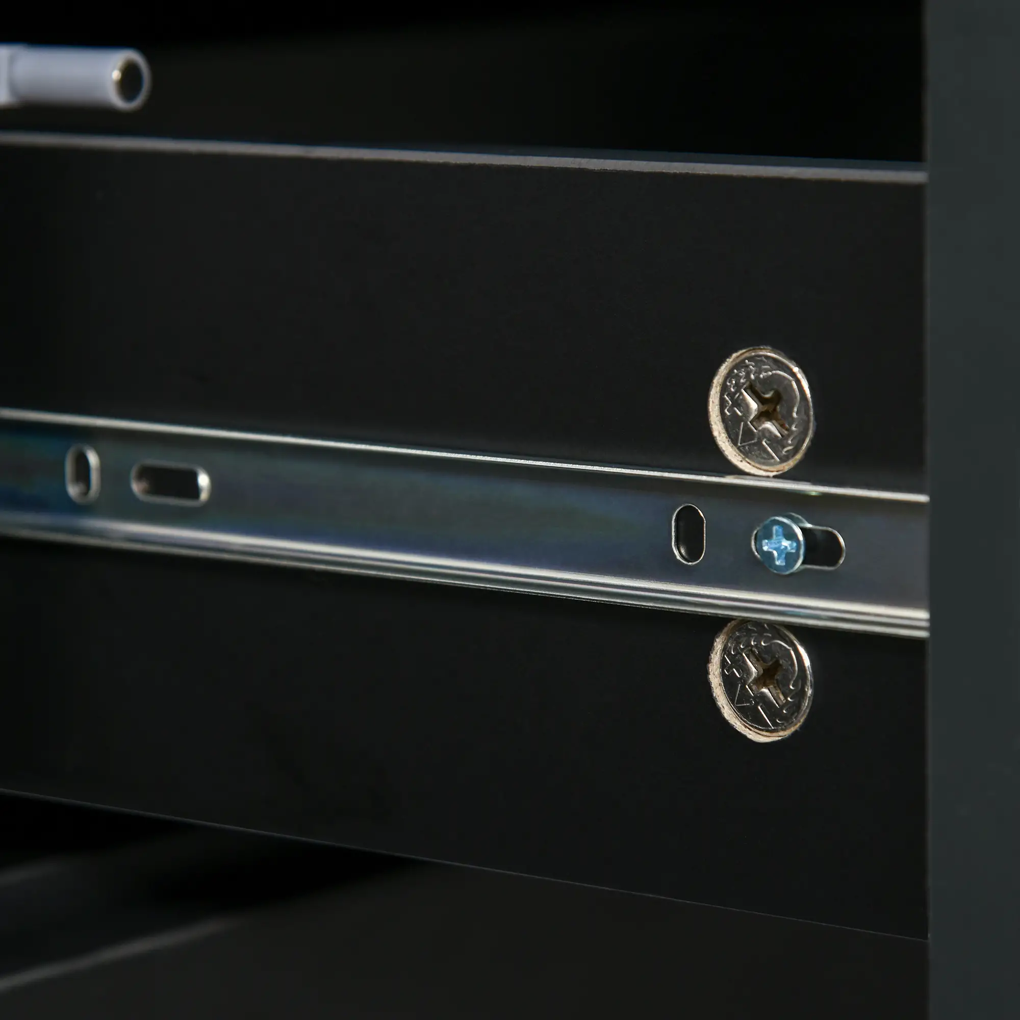 Modern Kitchen Sideboard, Coffee Bar with 2 Drawers, Black - Image 13