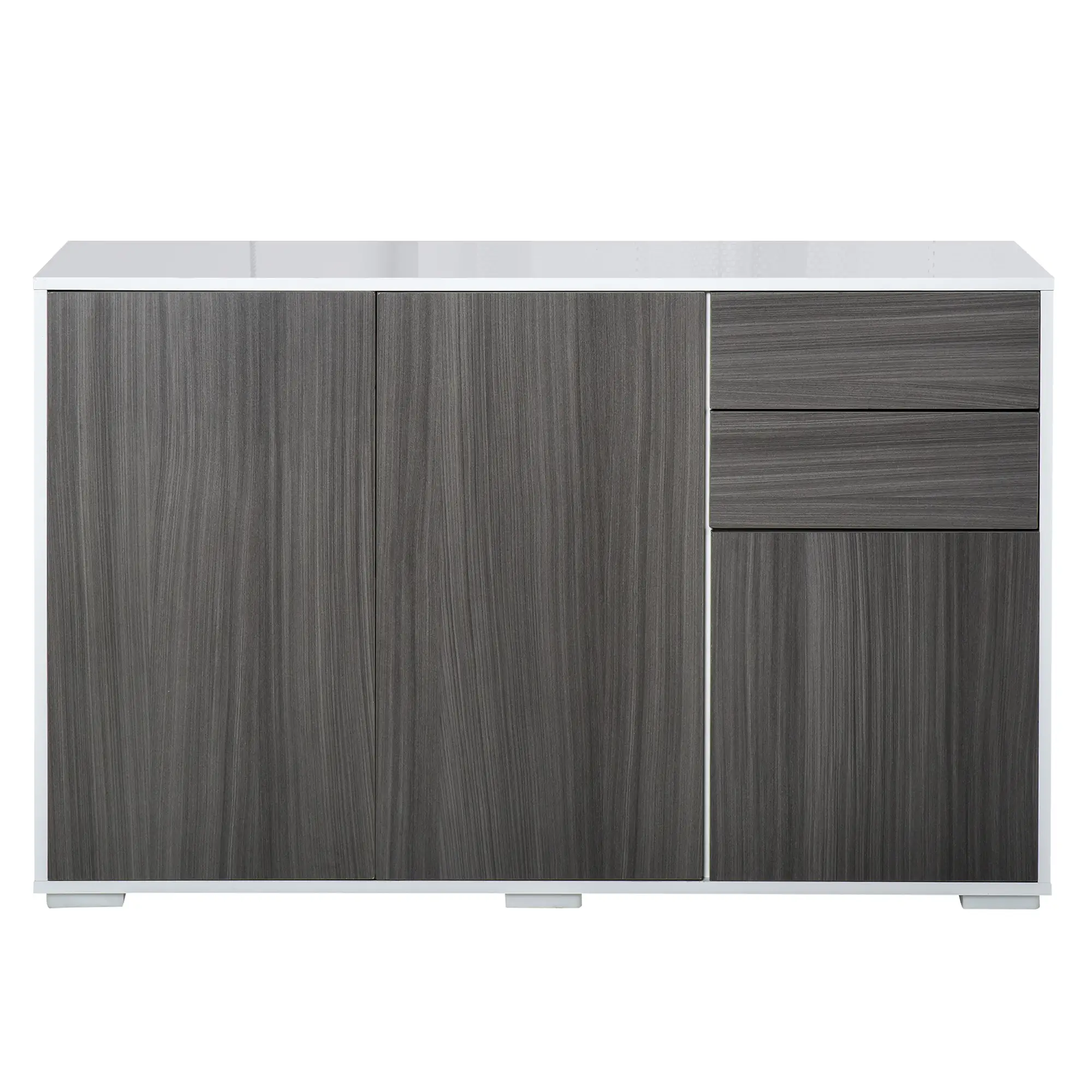 Modern Kitchen Sideboard, Coffee Bar with 2 Drawers, Light Grey - Image 15