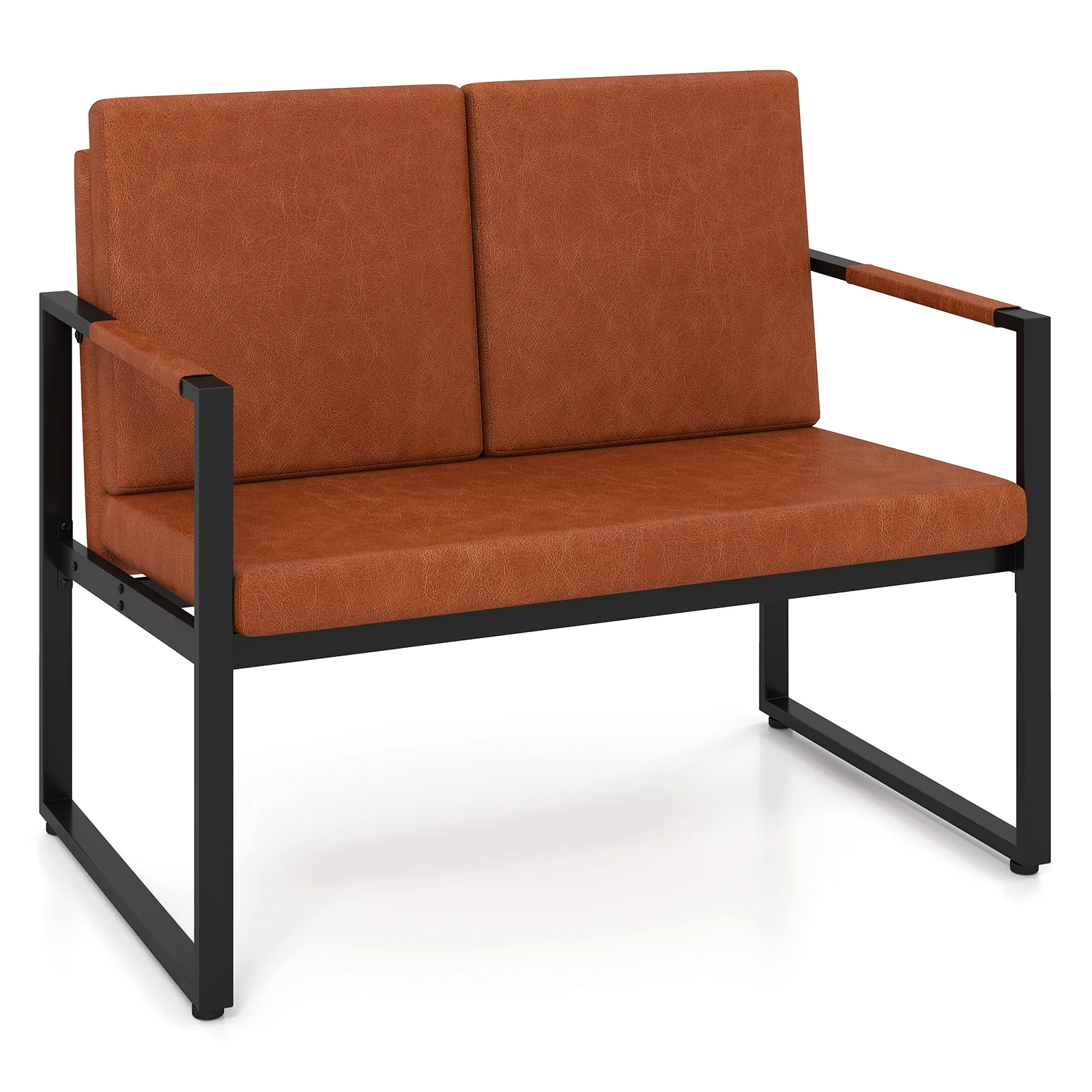 Modern Loveseat Sofa, 2 Seater Small Couch