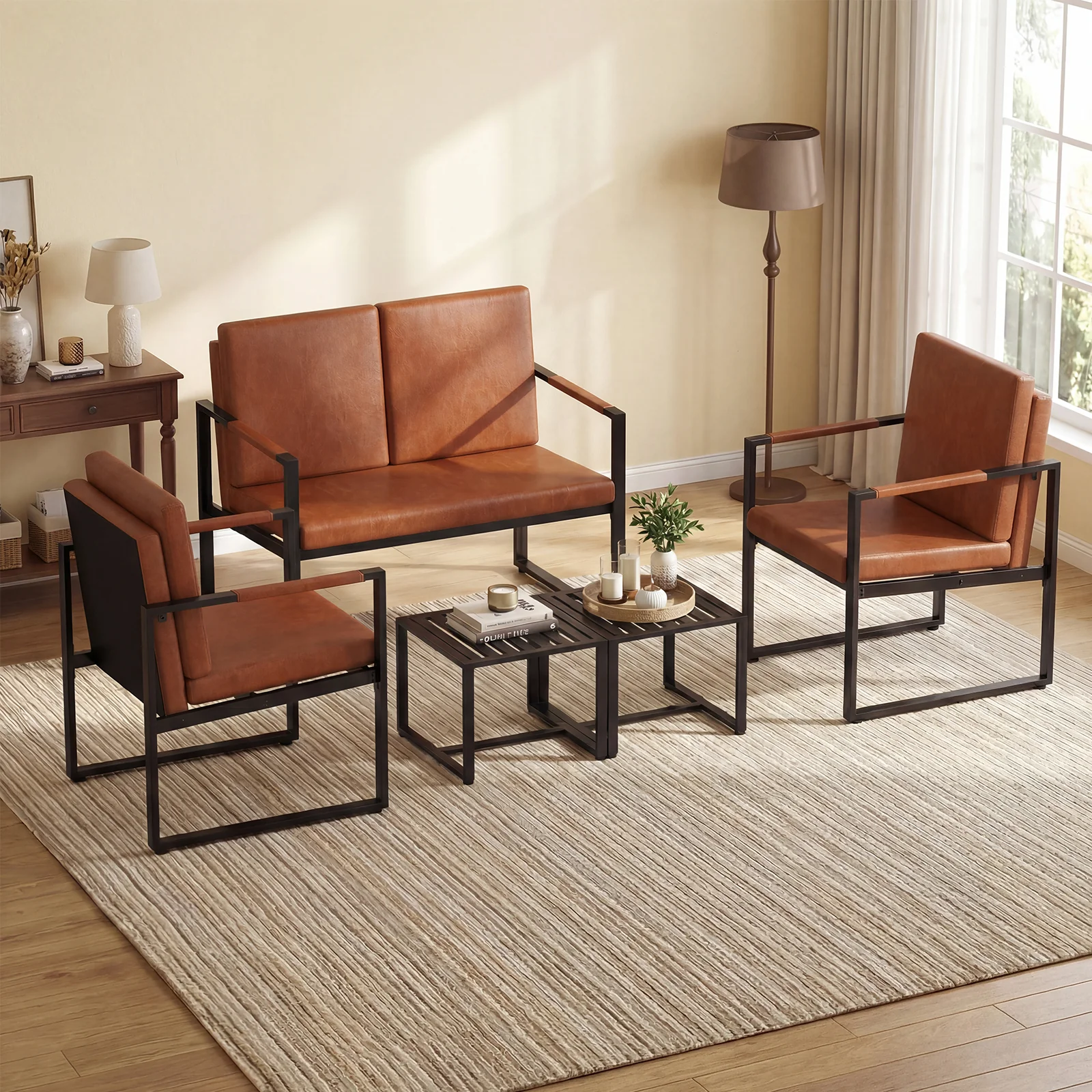 Modern Loveseat Sofa, 2 Seater Small Couch - Image 3