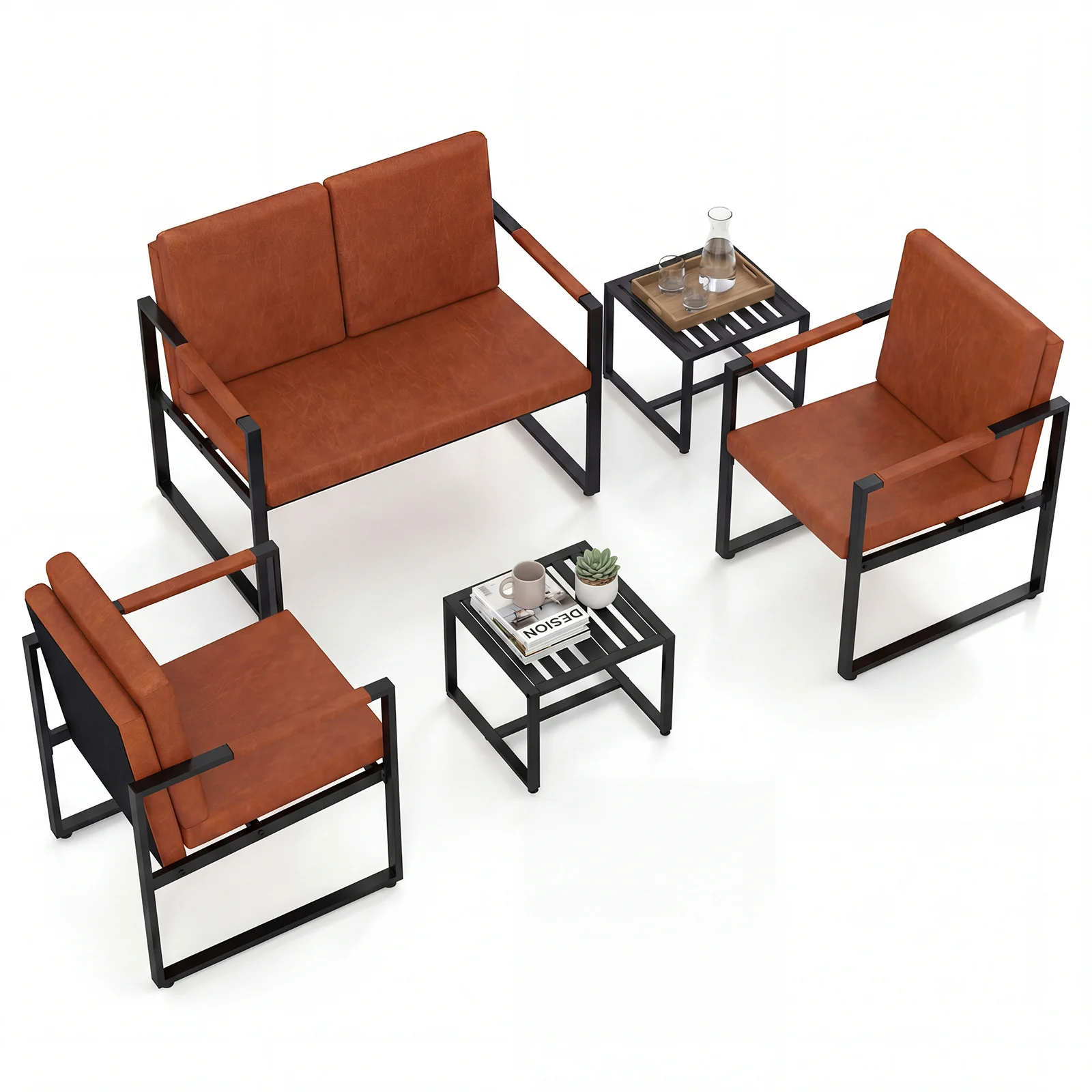 Modern Loveseat Sofa, 2 Seater Small Couch - Image 5