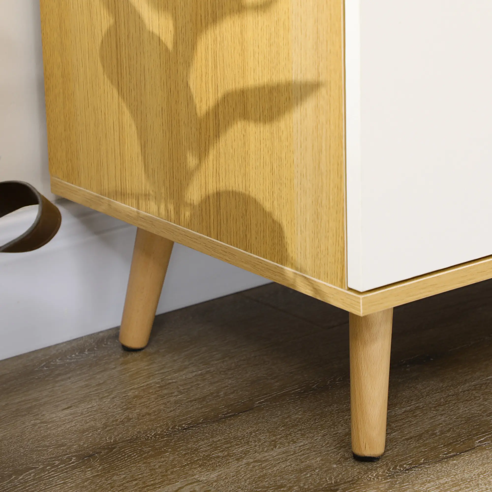 Modern Microwave Stand, Cabinet with Drawer, Storage, White - Image 10