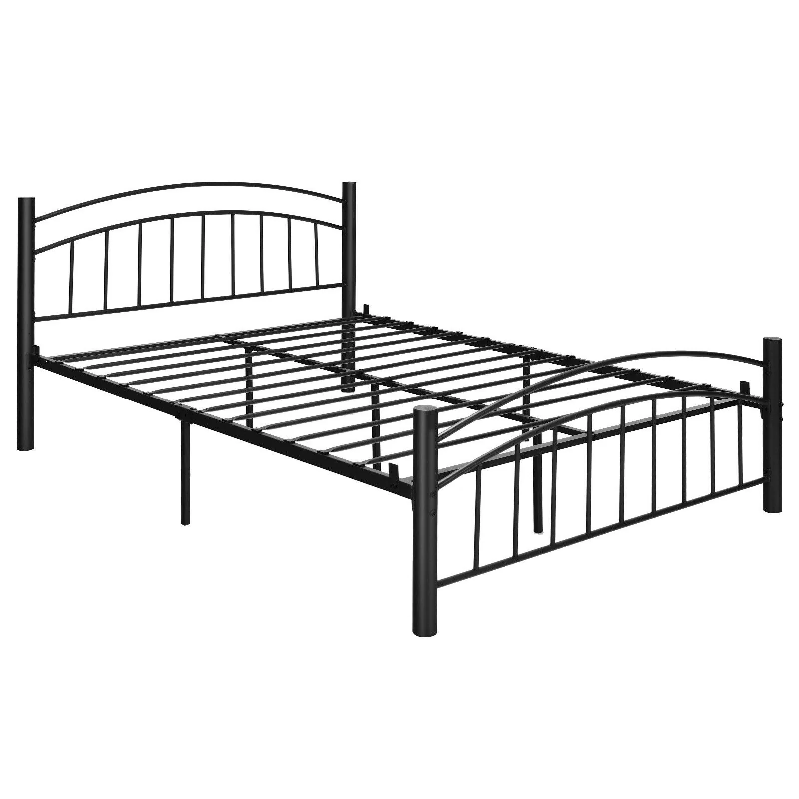 Modern Platform Bed With Headboard, Footboard, Queen Size, Black - Image 4