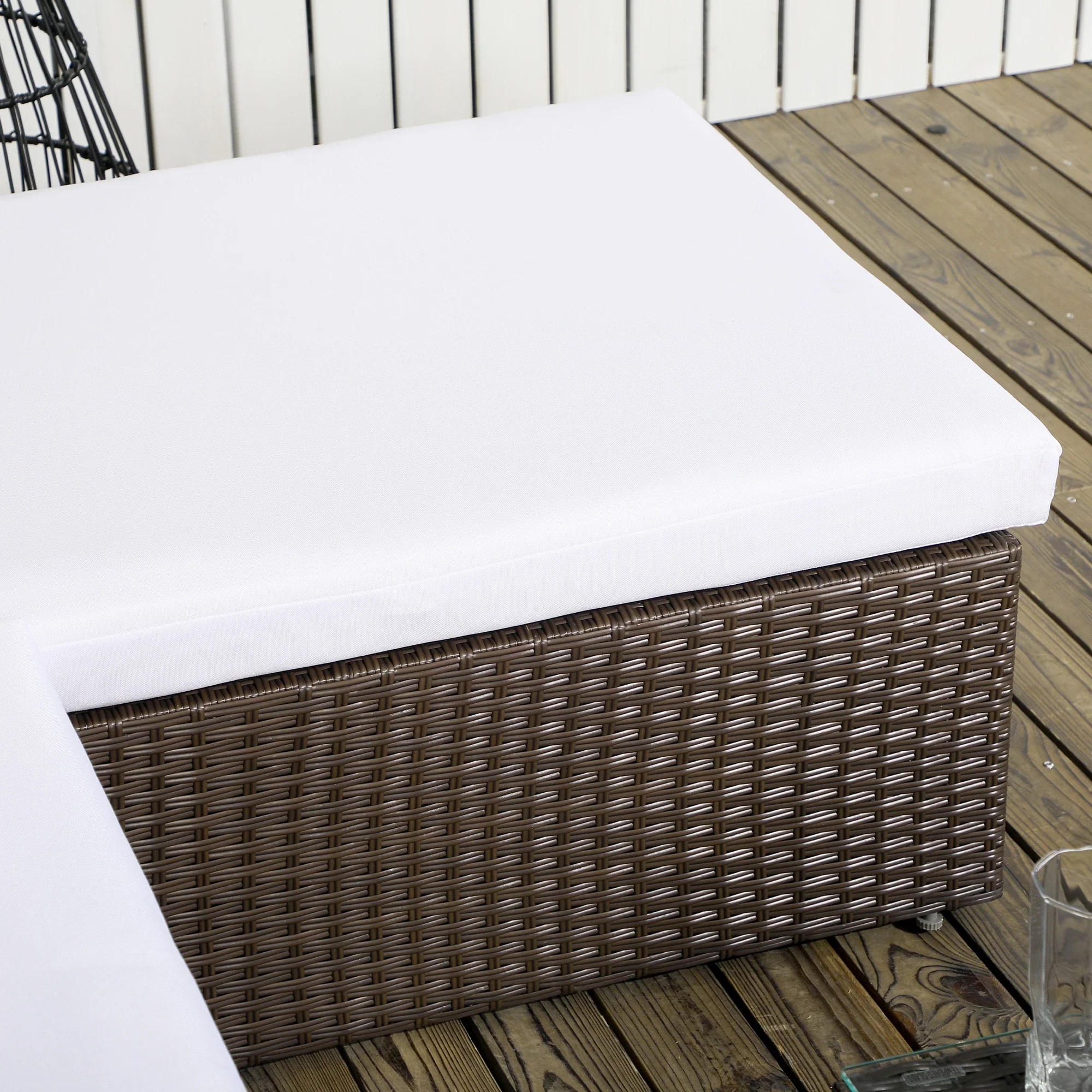 Modern Rattan Sofa Set, 3pcs, Wicker Patio Furniture with Coffee Table - Image 10