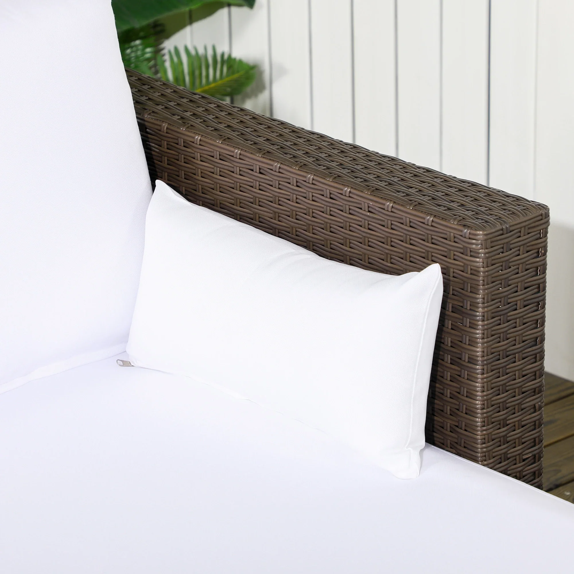Modern Rattan Sofa Set, 3pcs, Wicker Patio Furniture with Coffee Table - Image 9