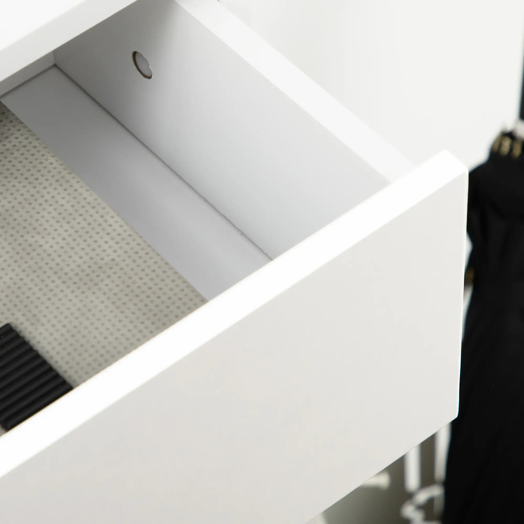 Modern Shoe Cabinet, 12 Pair Organizer, 2 Flip Doors, Adjustable Shelf, White - Image 9
