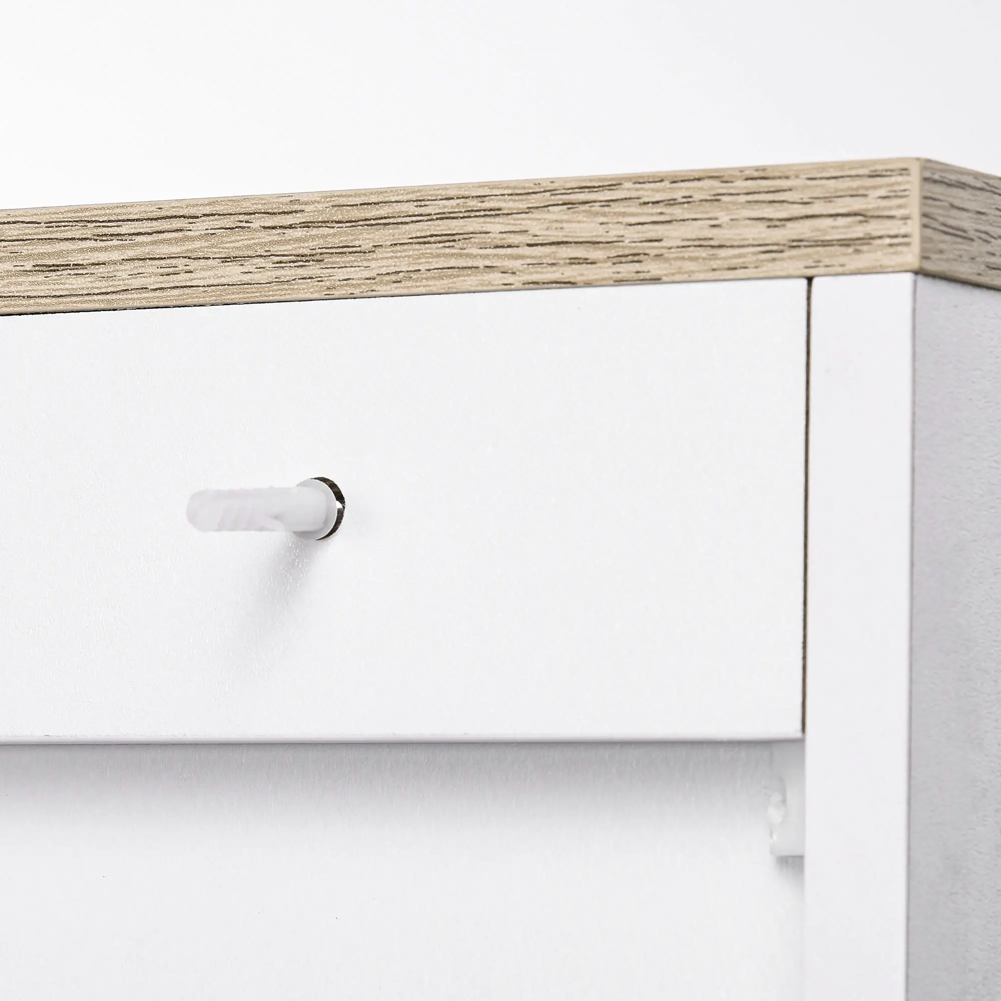 Modern Sideboard Buffet Cabinet, 3 Doors Adjustable Shelves, White - Image 11