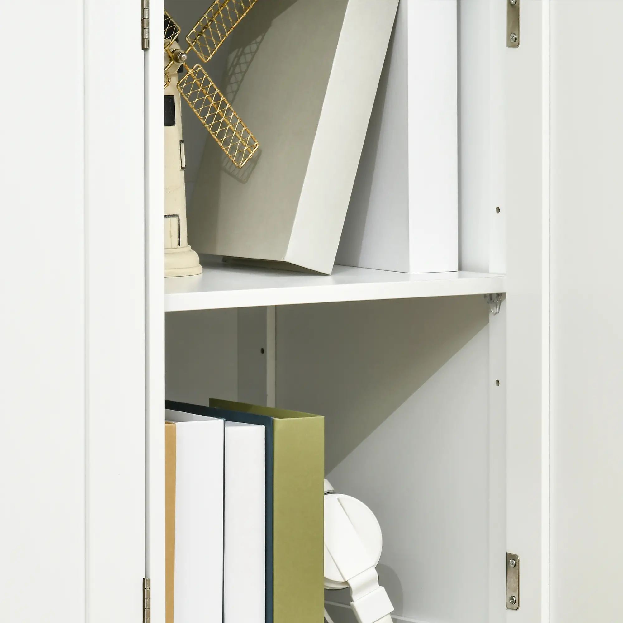 Modern Sideboard, Buffet Cabinet with Storage, Drawers, Adjustable Shelves, White - Image 9