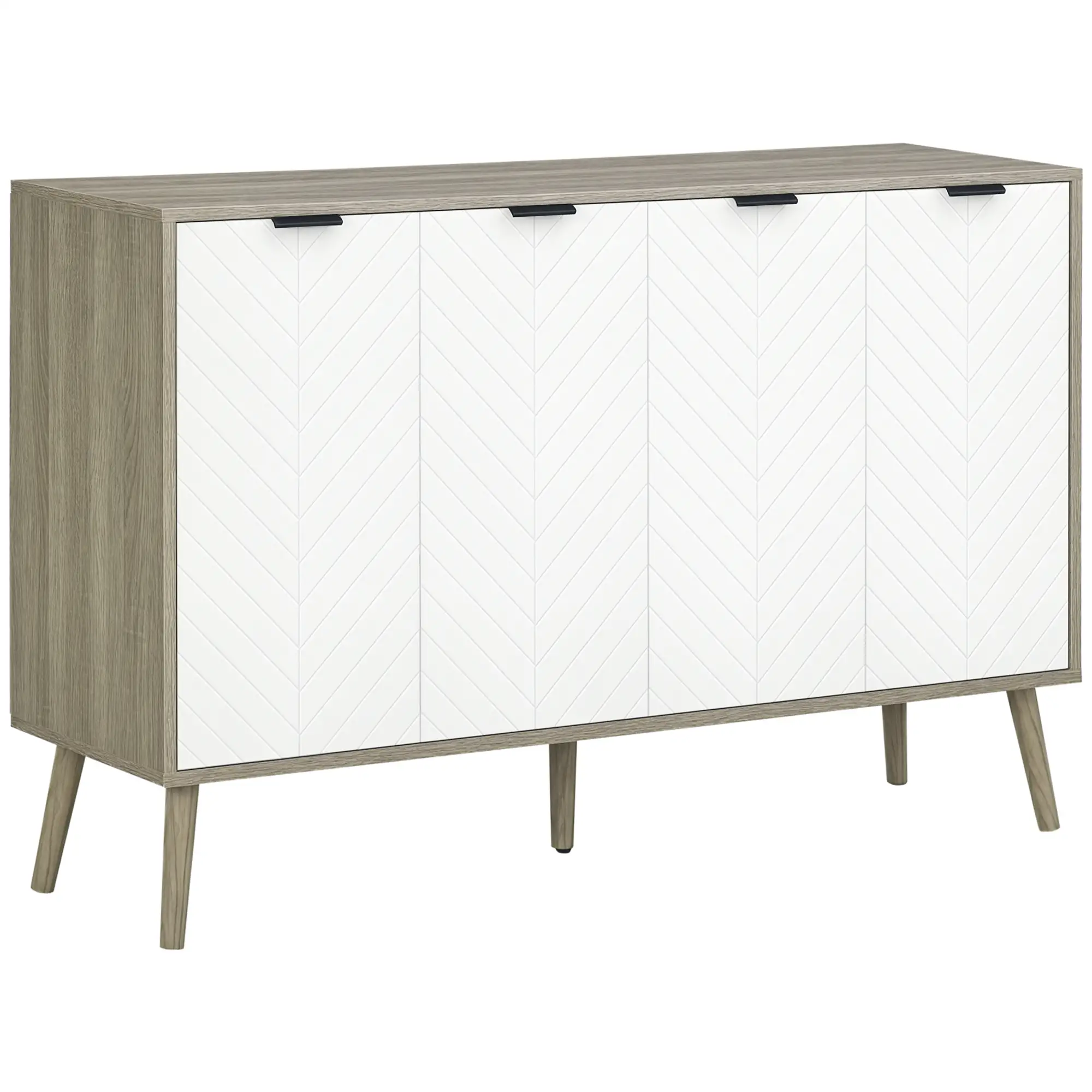 Modern Sideboard Buffet, Dining Cabinet, Adjustable Shelves, Grayish Brown