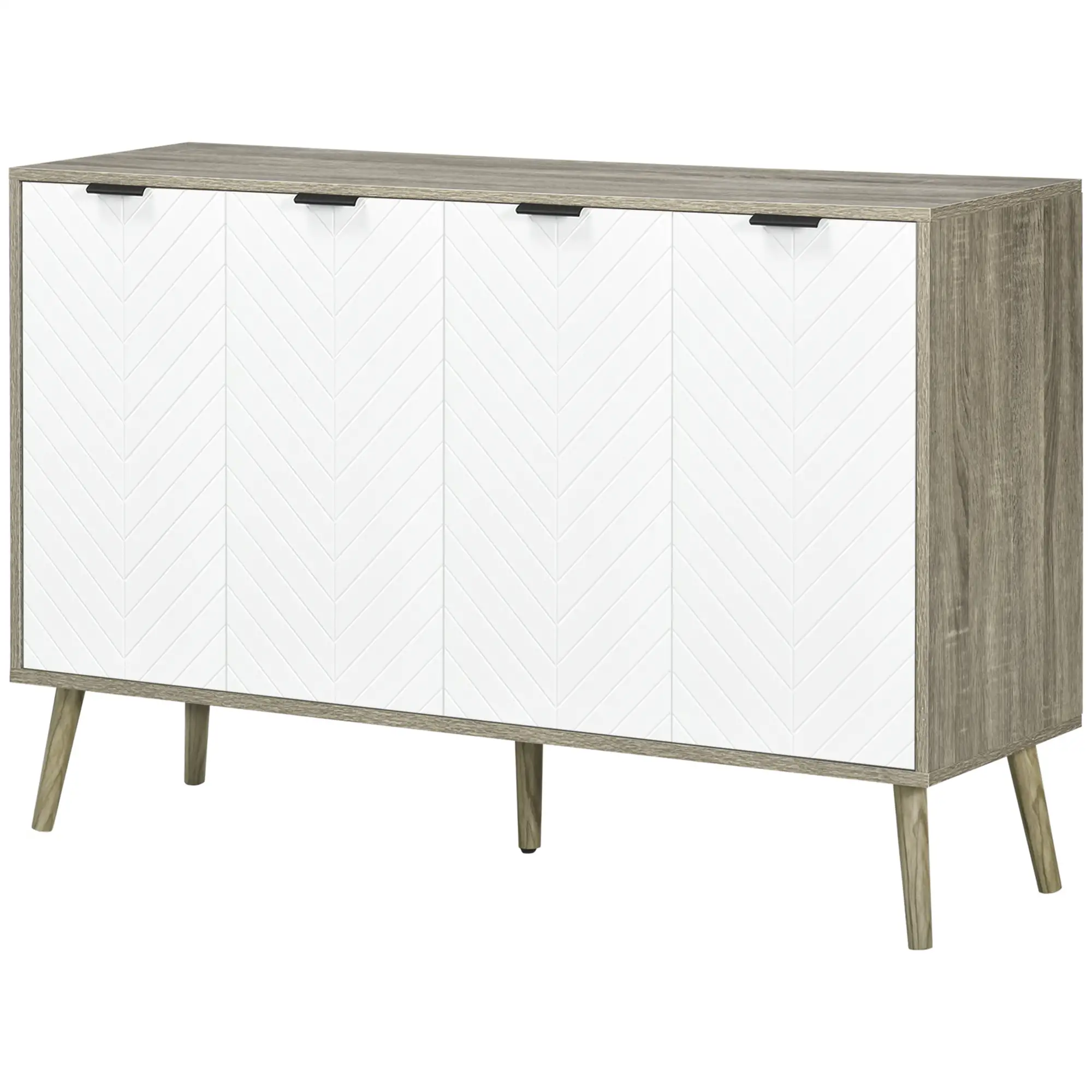 Modern Sideboard Buffet, Dining Cabinet, Adjustable Shelves, Grayish Brown - Image 11