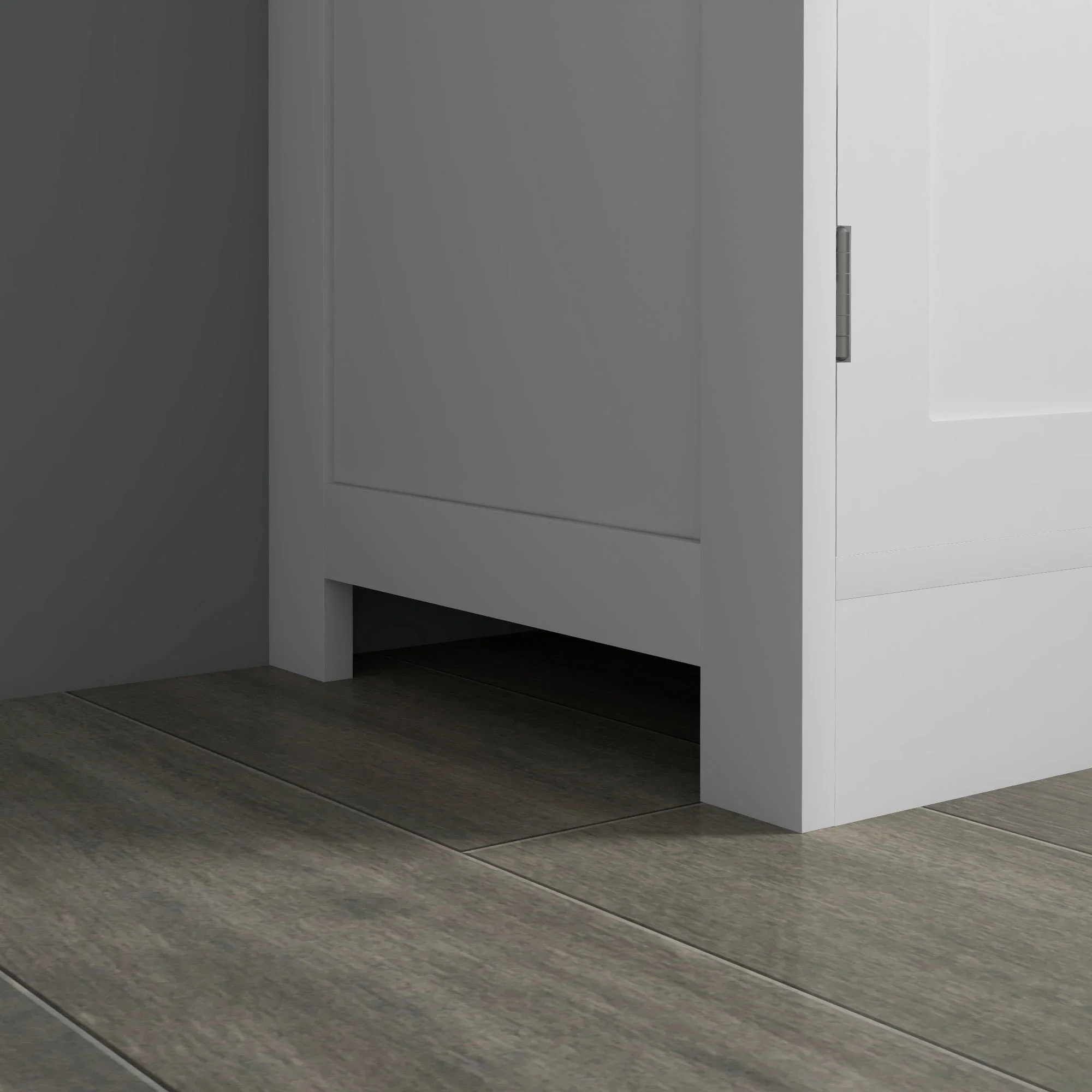 Modern Sideboard Cabinet, Glass Doors, 4-Tier Shelving, Adjustable Shelves - Image 10