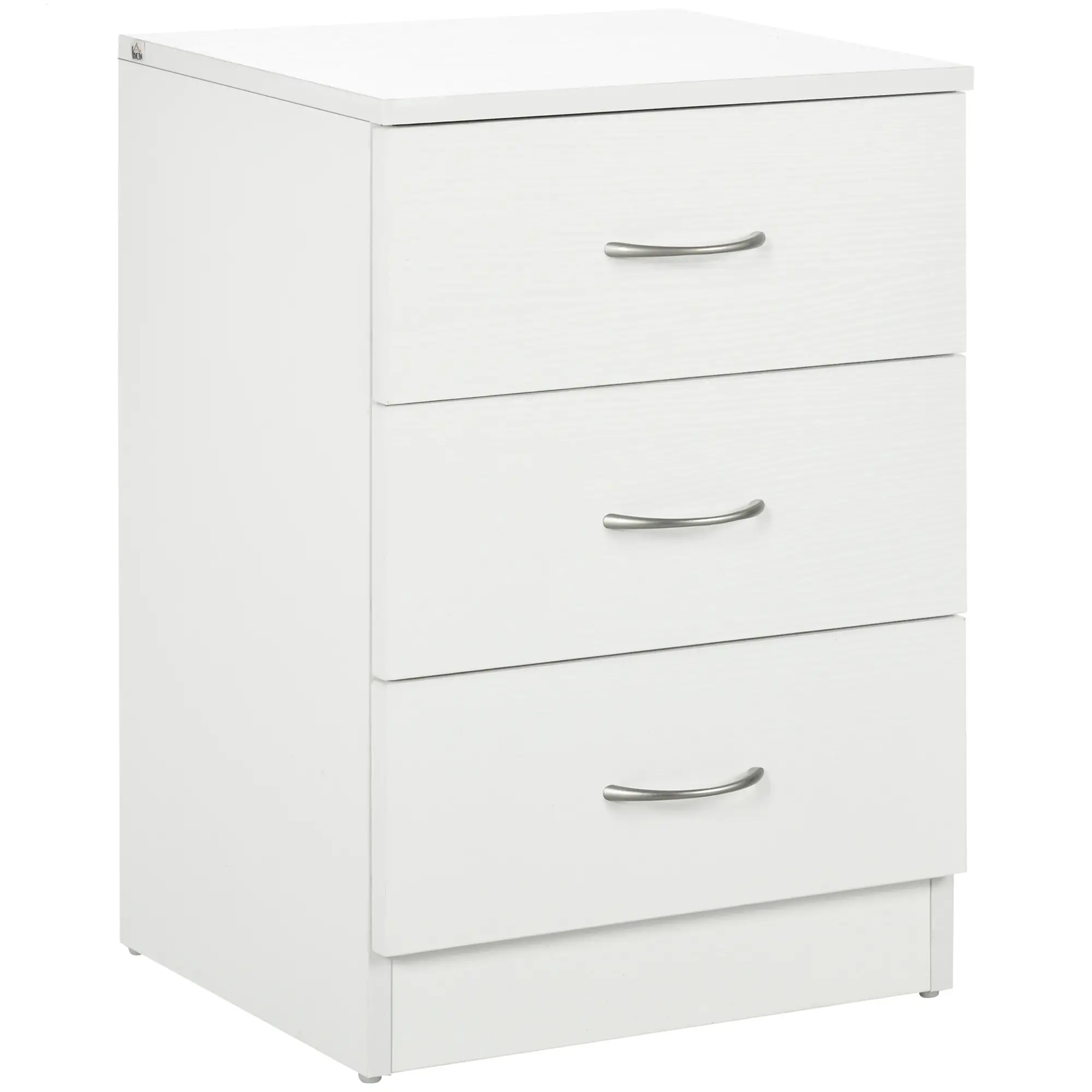 Modern Wood Nightstand, 3 Drawers, Anti-Tipping, White - Image 10