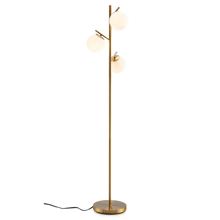 Modular L-Shaped Sectional Sofa, Lift Top Coffee Table, 3-Globe Floor Lamp - Image 7