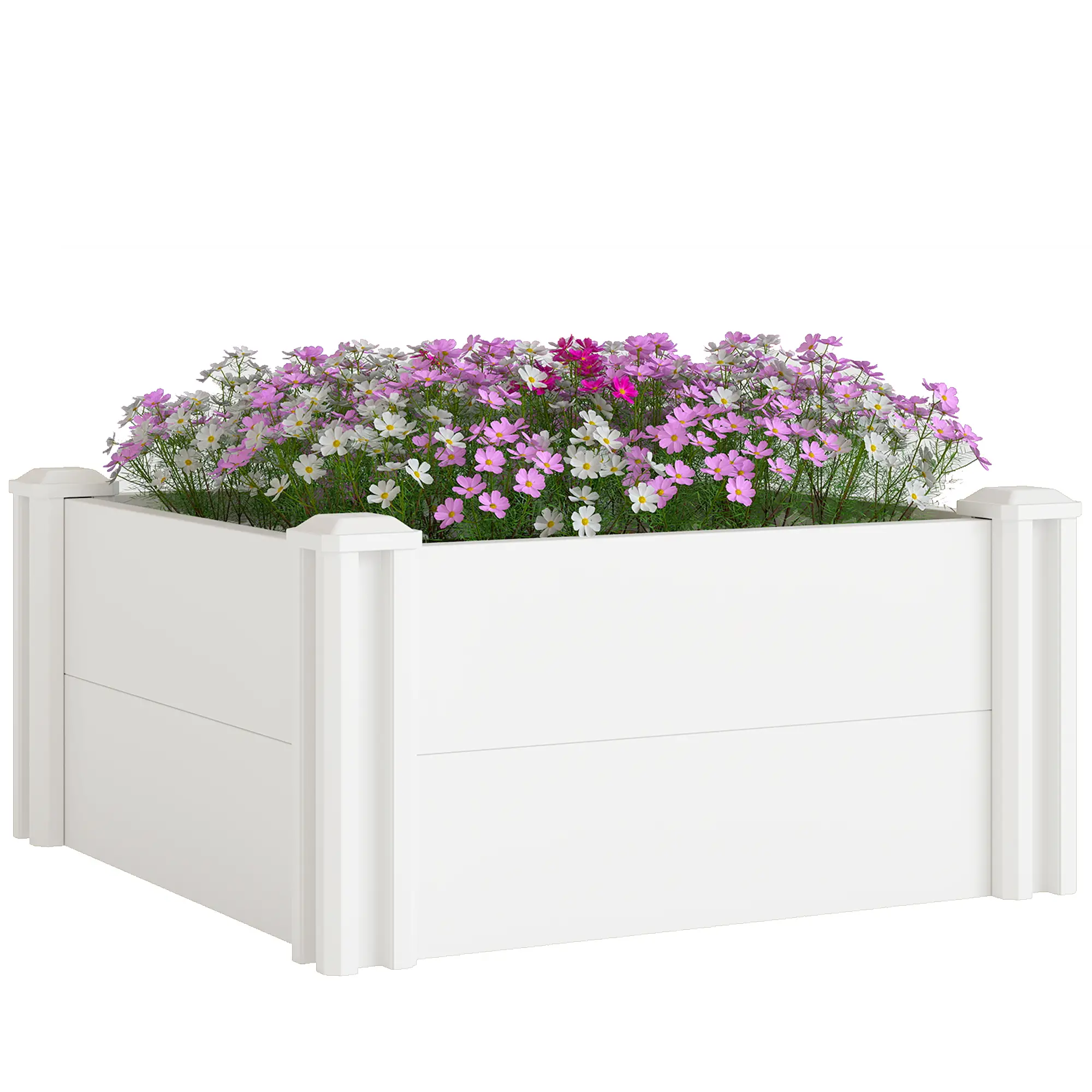 Modular Raised Garden Bed Kit, 2 x 2 x 1ft, White - Image 11