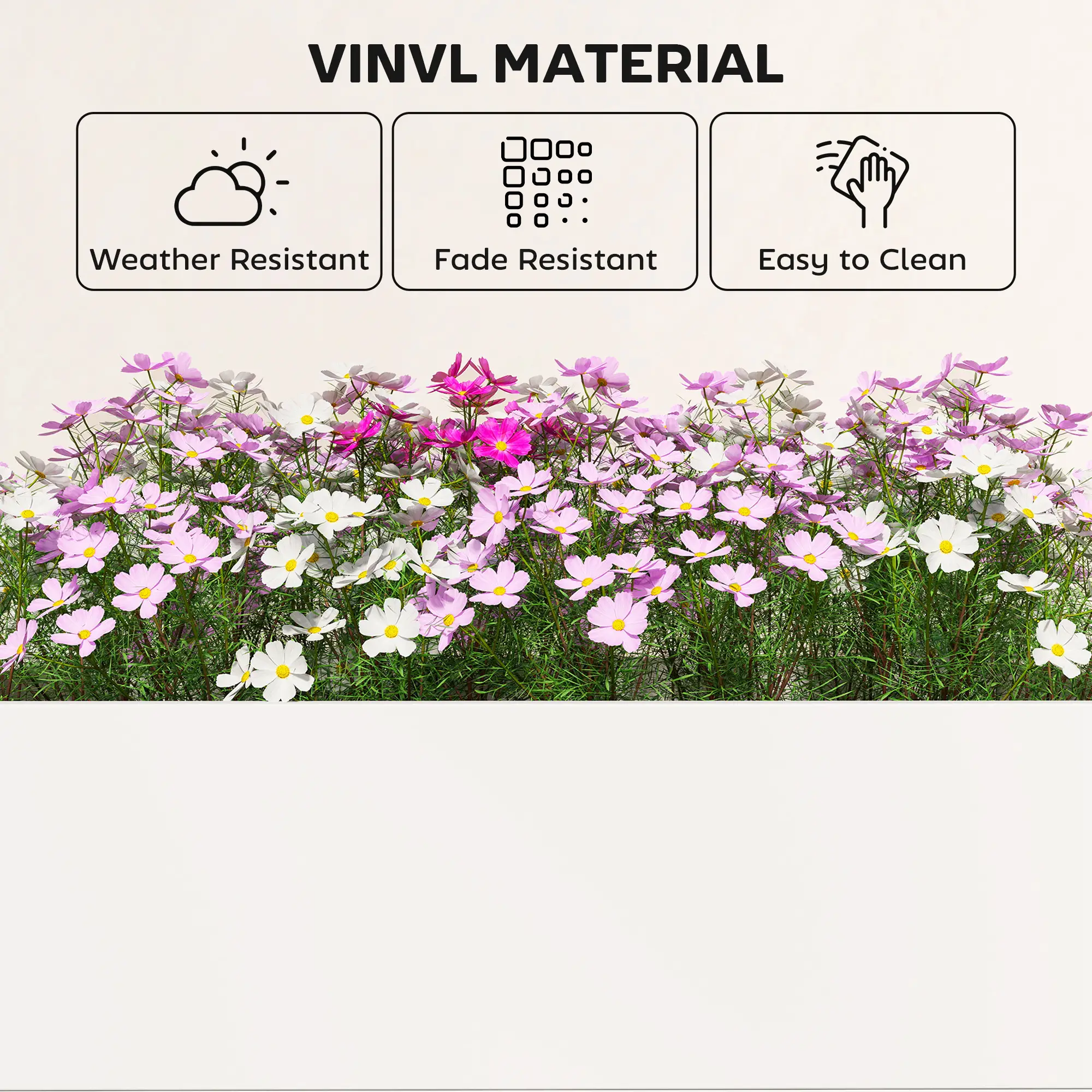 Modular Raised Garden Bed Kit, 2 x 2 x 1ft, White - Image 5