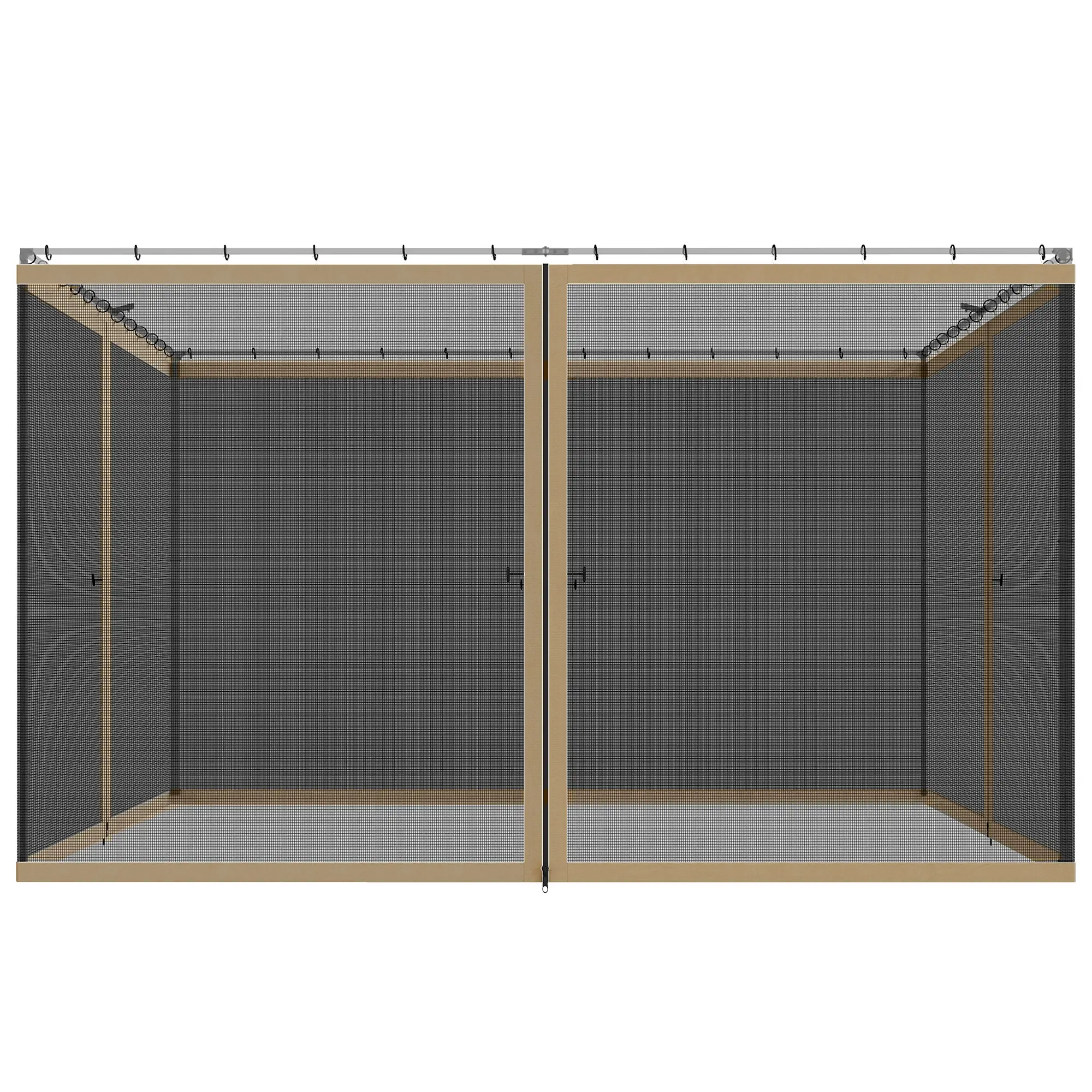 Mosquito Netting For Gazebo, 10' x 13', Khaki, Black - Image 11