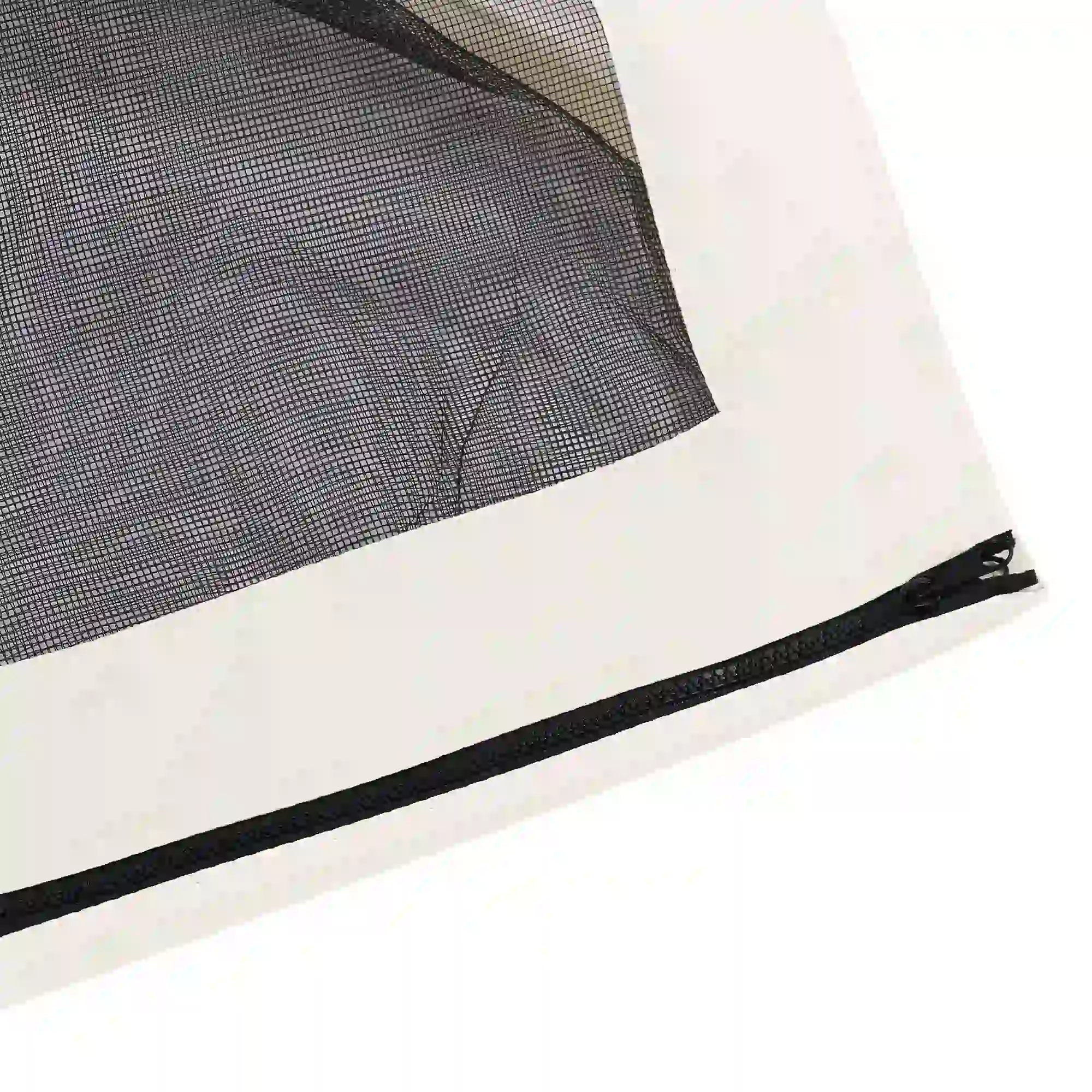 Mosquito Netting For Gazebo, 10' x 13', Black Screen Walls With Zippers, Black - Image 7