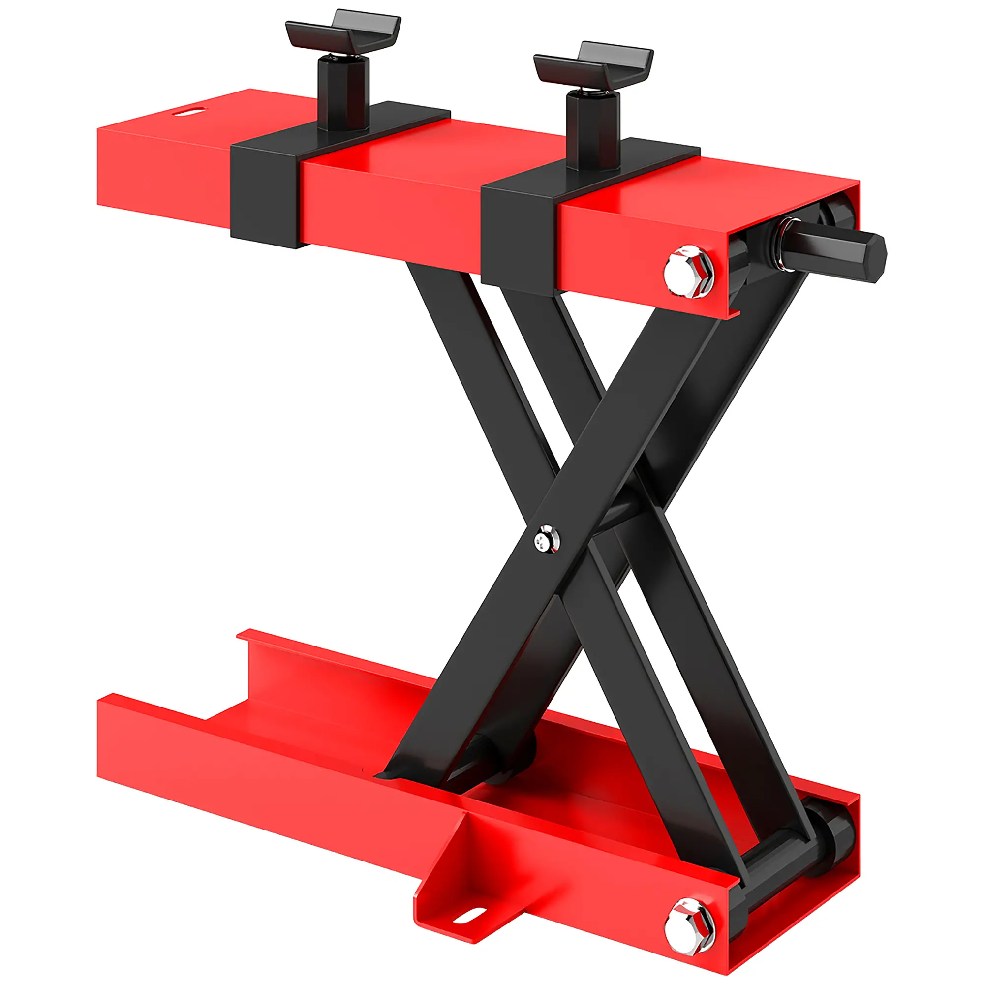 Motorcycle Scissor Lift Jack, 1100 lbs ATV Dirt Bike Stand, 3.7-15.7" Adjustable Height, Red - Image 11