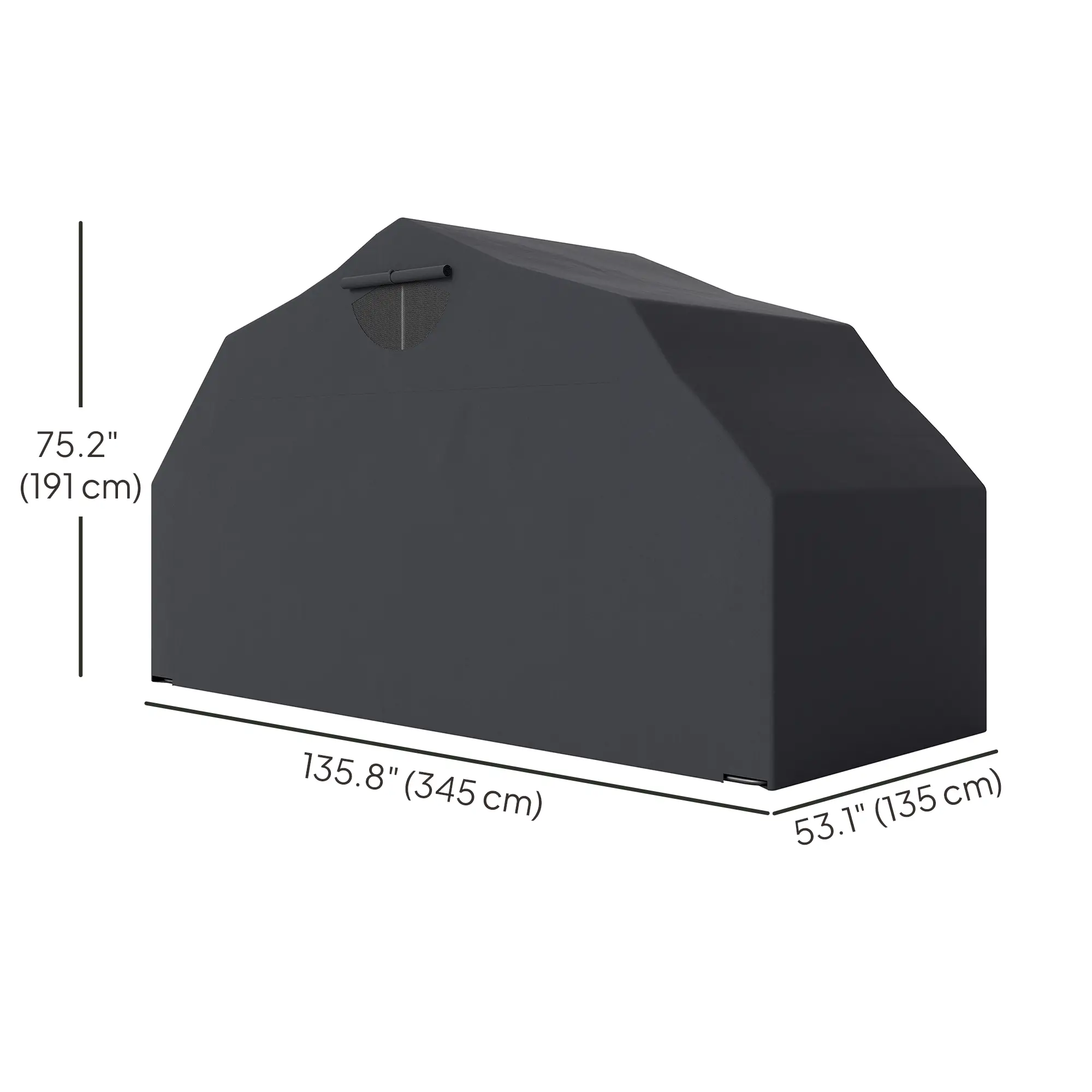 Motorcycle Shelter, Waterproof Cover Tent, 2 Mesh Windows, UV Protected - Image 3