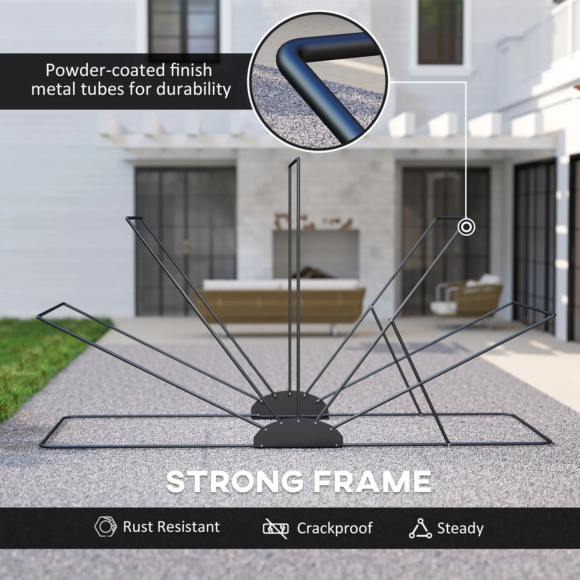 Motorcycle Shelter, Waterproof Cover Tent, 2 Mesh Windows, UV Protected - Image 5