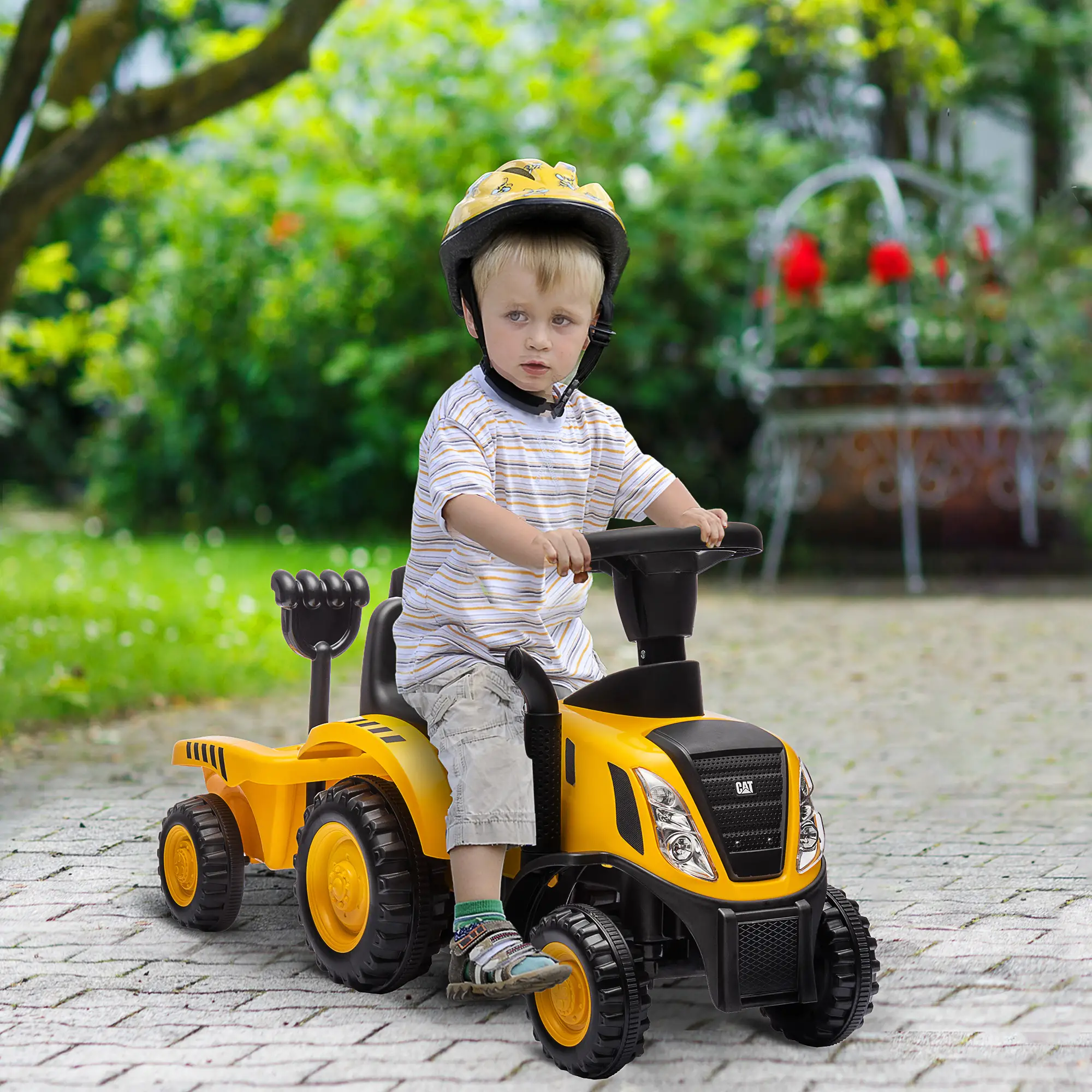 No Power Ride On Tractor with Shovel, Trailer - Image 2