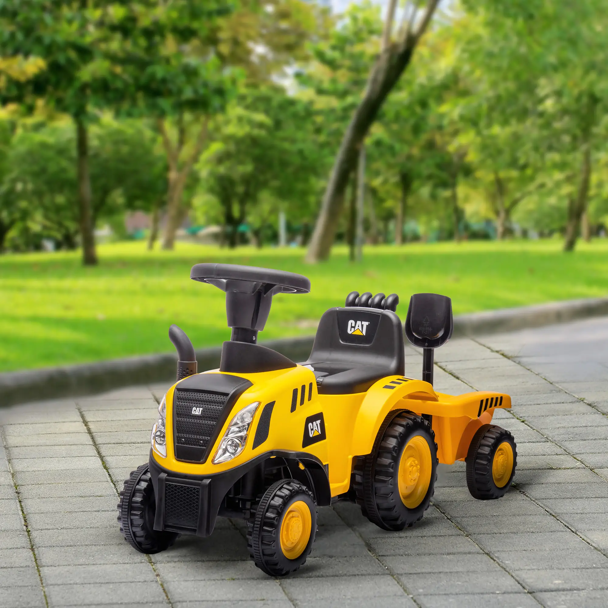 No Power Ride On Tractor with Shovel, Trailer - Image 8