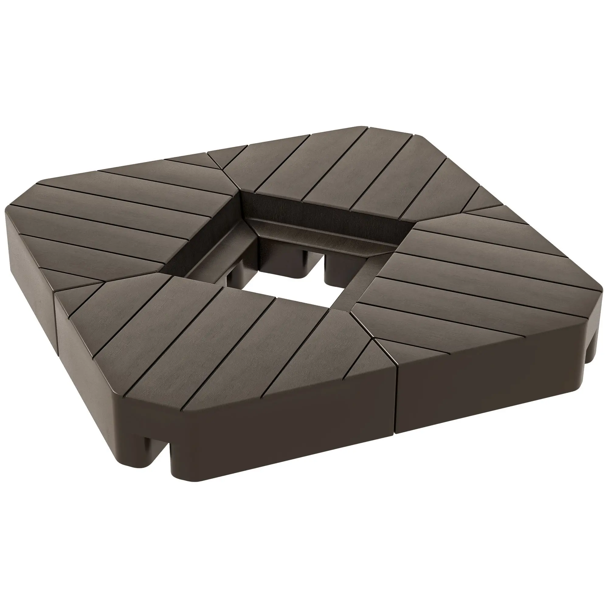 Offset Umbrella Base, 132 lb. Water or 176 lb. Sand, Brown