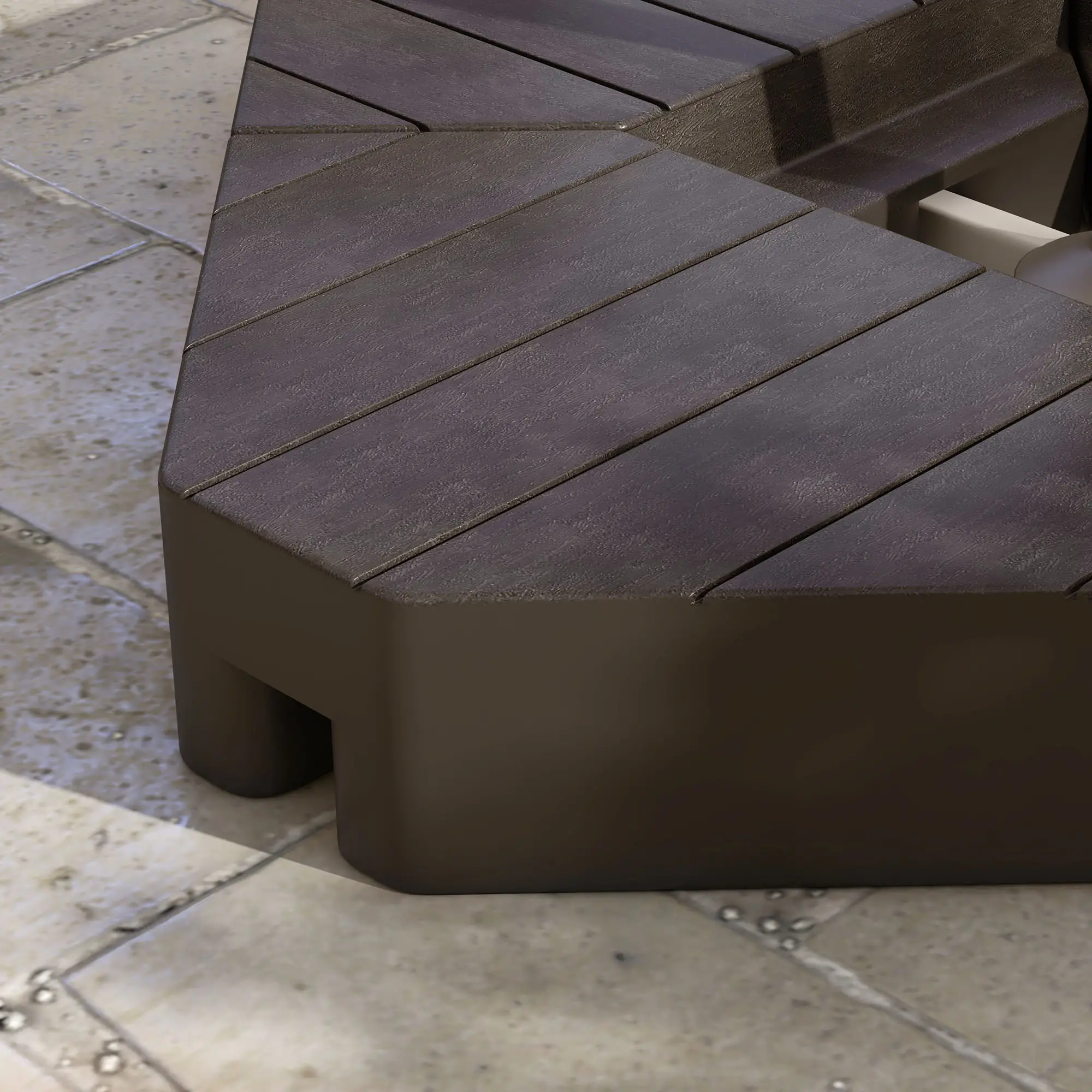 Offset Umbrella Base, 132 lb. Water or 176 lb. Sand, Brown - Image 9