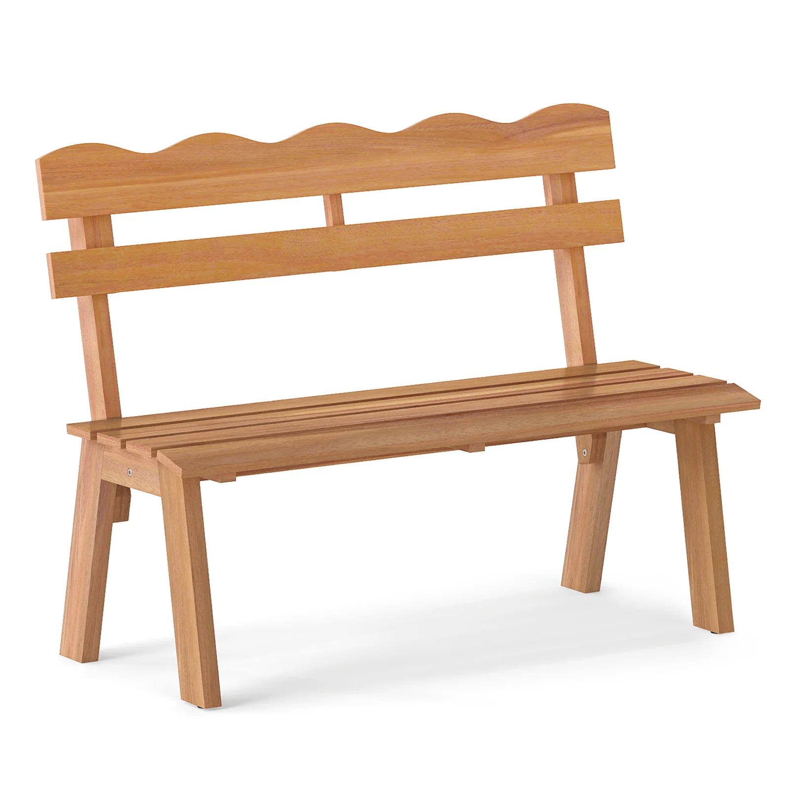 Outdoor Acacia Wood Garden Bench with 800 lbs Weight Capacity - Image 4