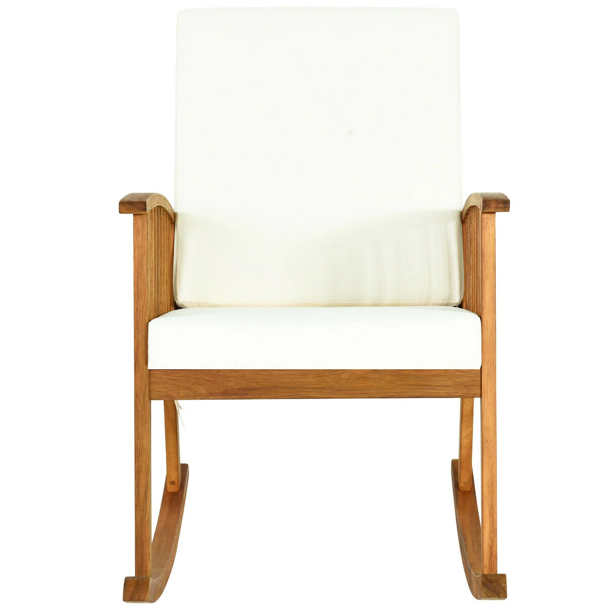 Outdoor Acacia Wood Rocking Chair, Natural - Image 7