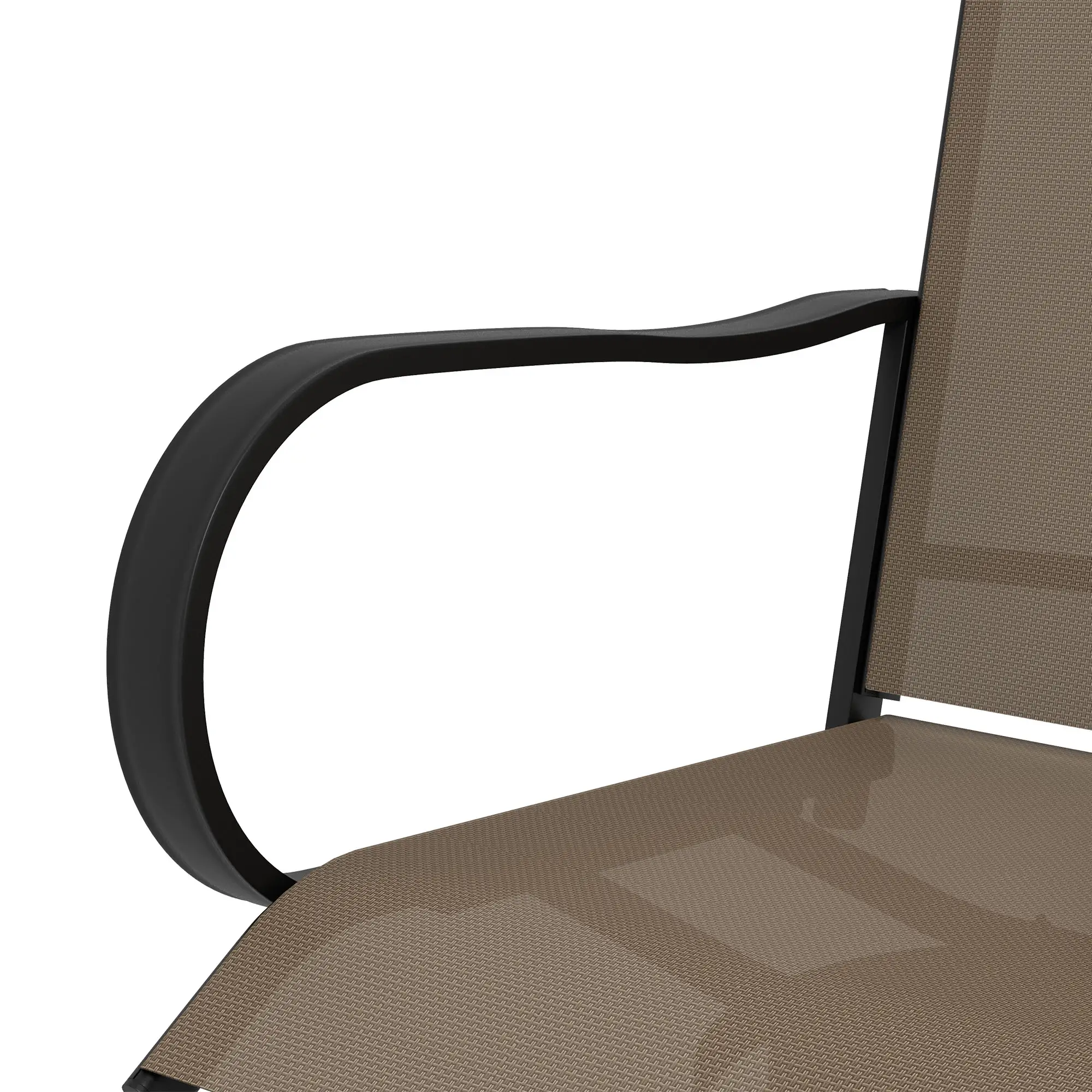 Outdoor Bar Stools Set of 2, 360° Swivel Bar Height Chairs, 26.8" x 29.5" x 48.4", Tan - Image 10
