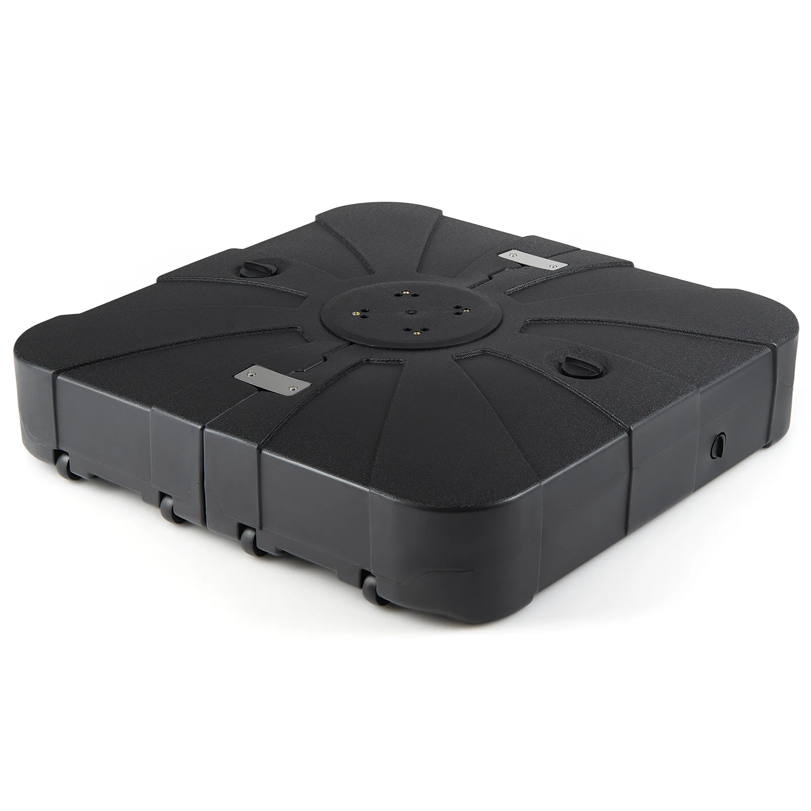 Outdoor Cantilever Umbrella Base Square Water and Sand Fillable Base-35 Inches, Black - Image 4